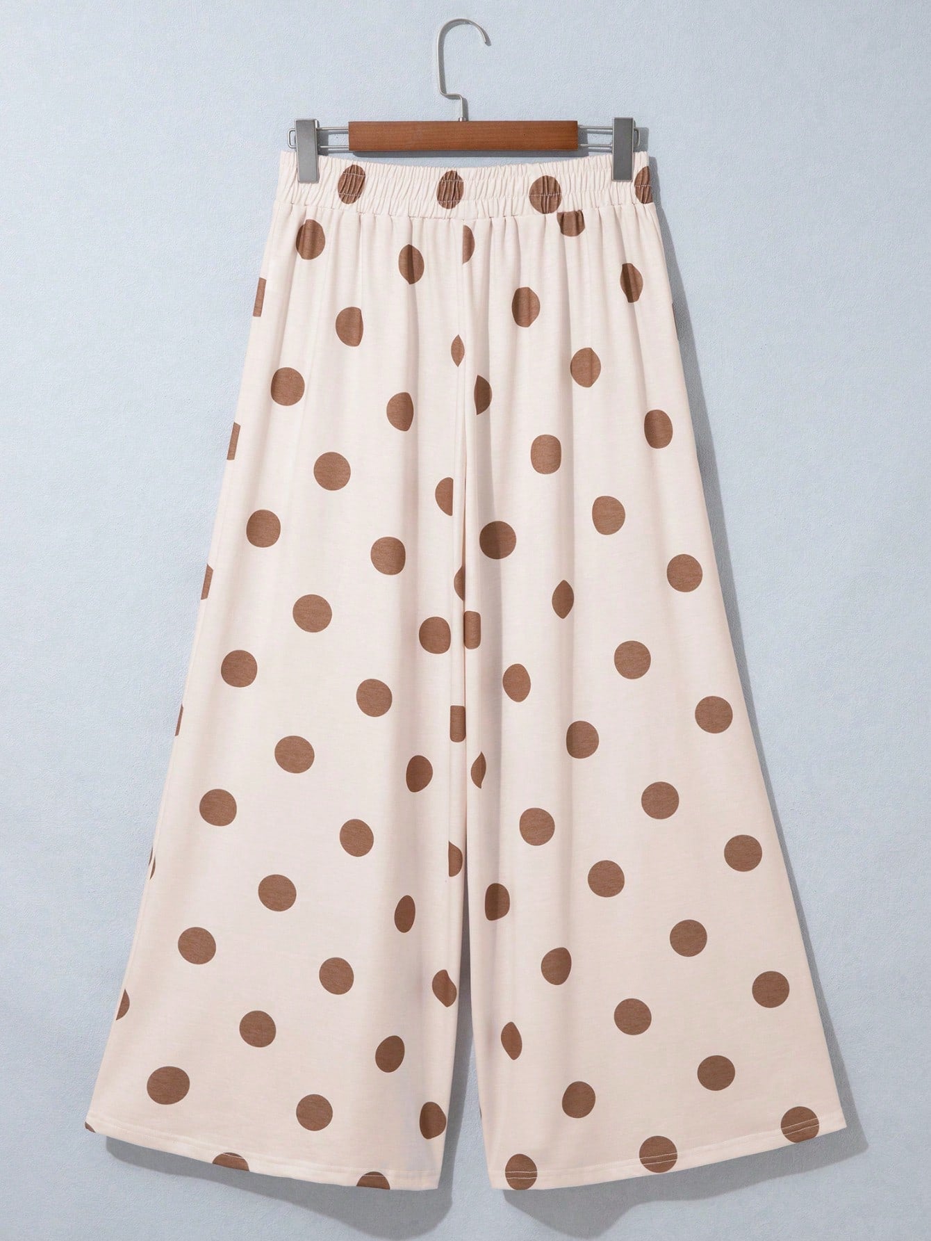 Pocket Polka Dot Wide Leg Lounge Vintage Charcoal Navy Black Sage Log Pants Small To 3 XL Plus