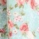Summer/Spring Ditsy Floral Patch Work Bishop Lantern Sleeve Crew Neck Cute Baby Doll Top Blouse With Button Accent Breathable, Plus Extended Size