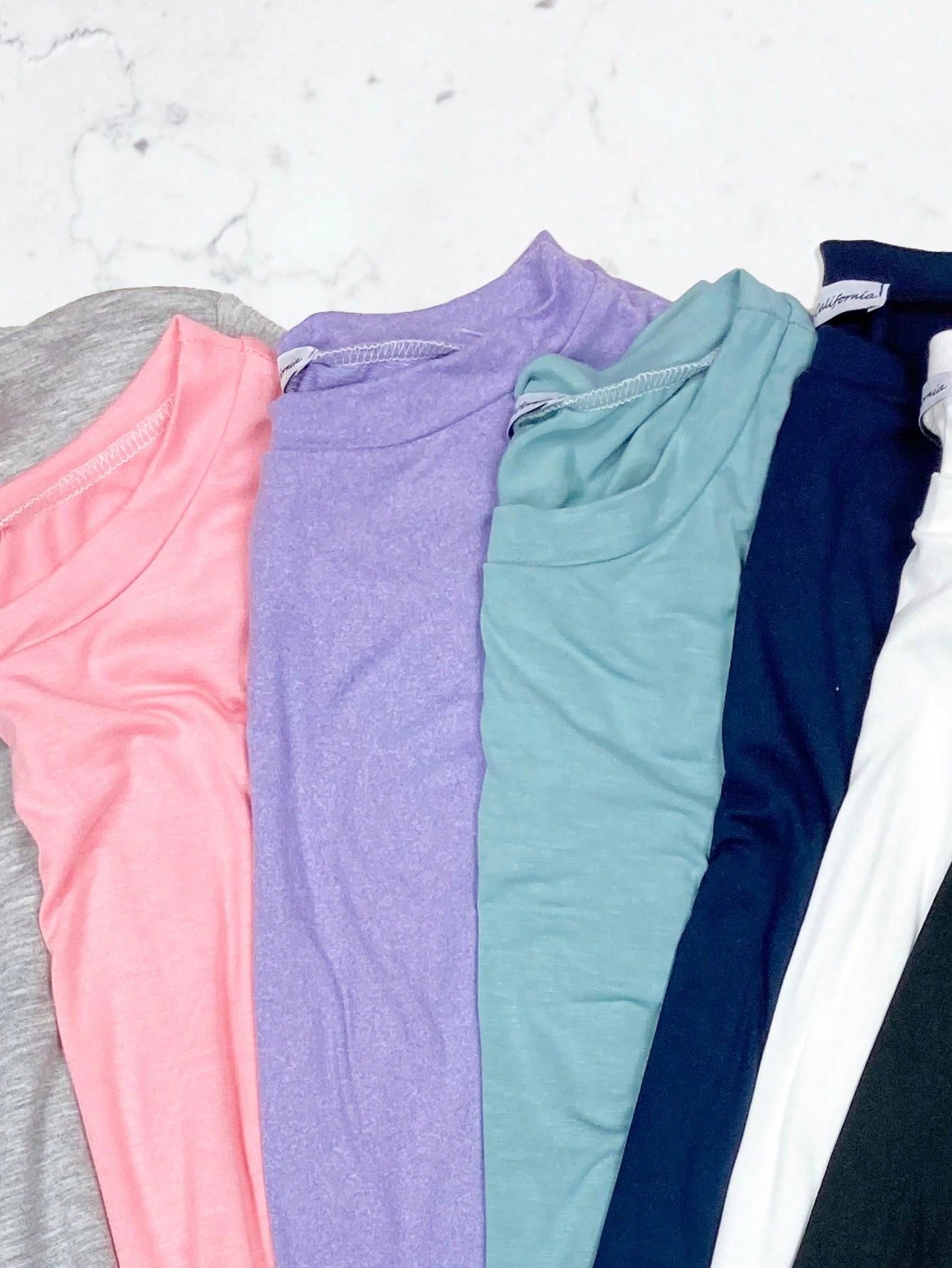 Soft Solid Side Slit High Low Tops For Leggings Shorts And Jeans  | 7 Colors | S-3X