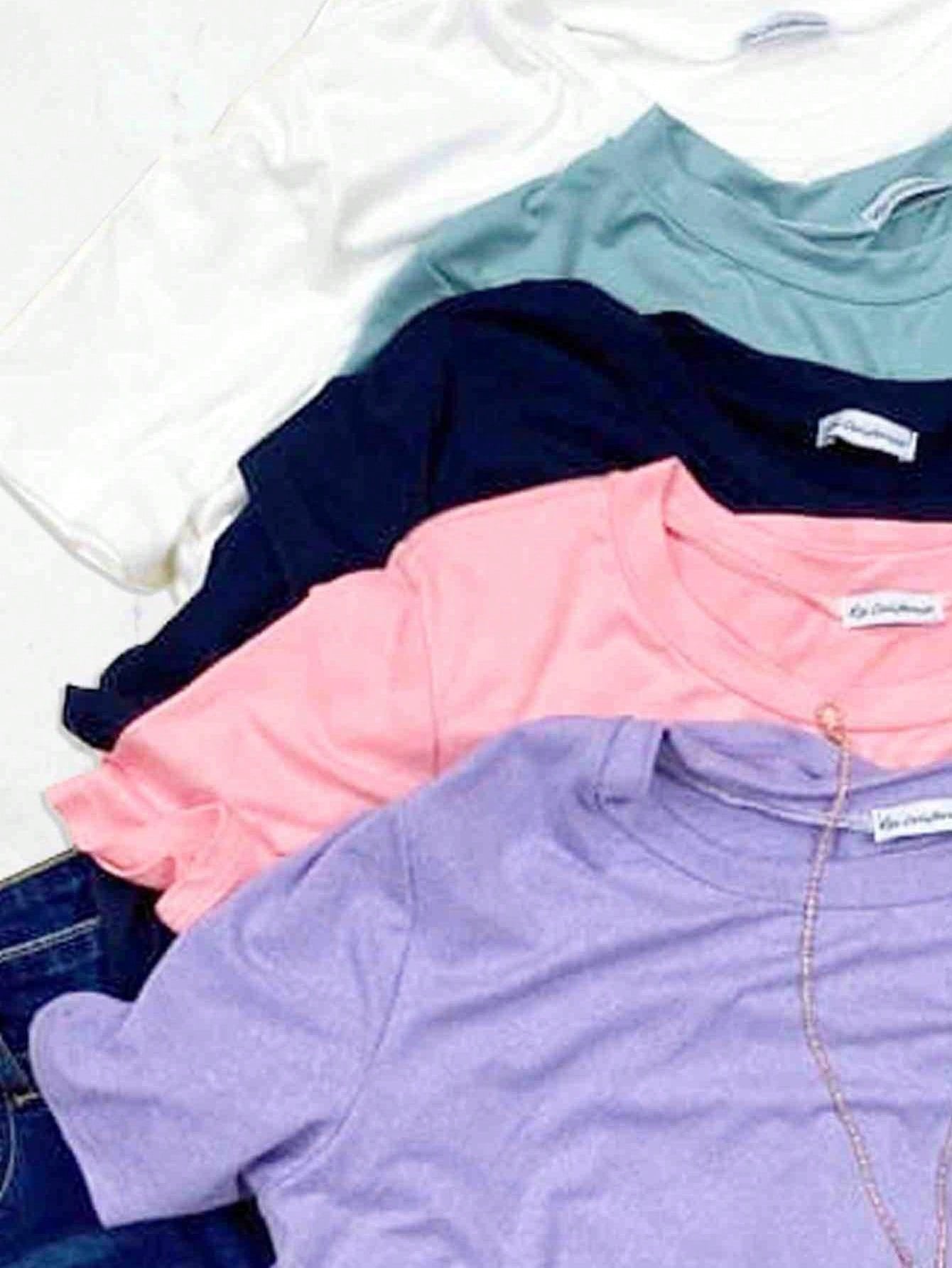 Soft Solid Side Slit High Low Tops For Leggings Shorts And Jeans  | 7 Colors | S-3X