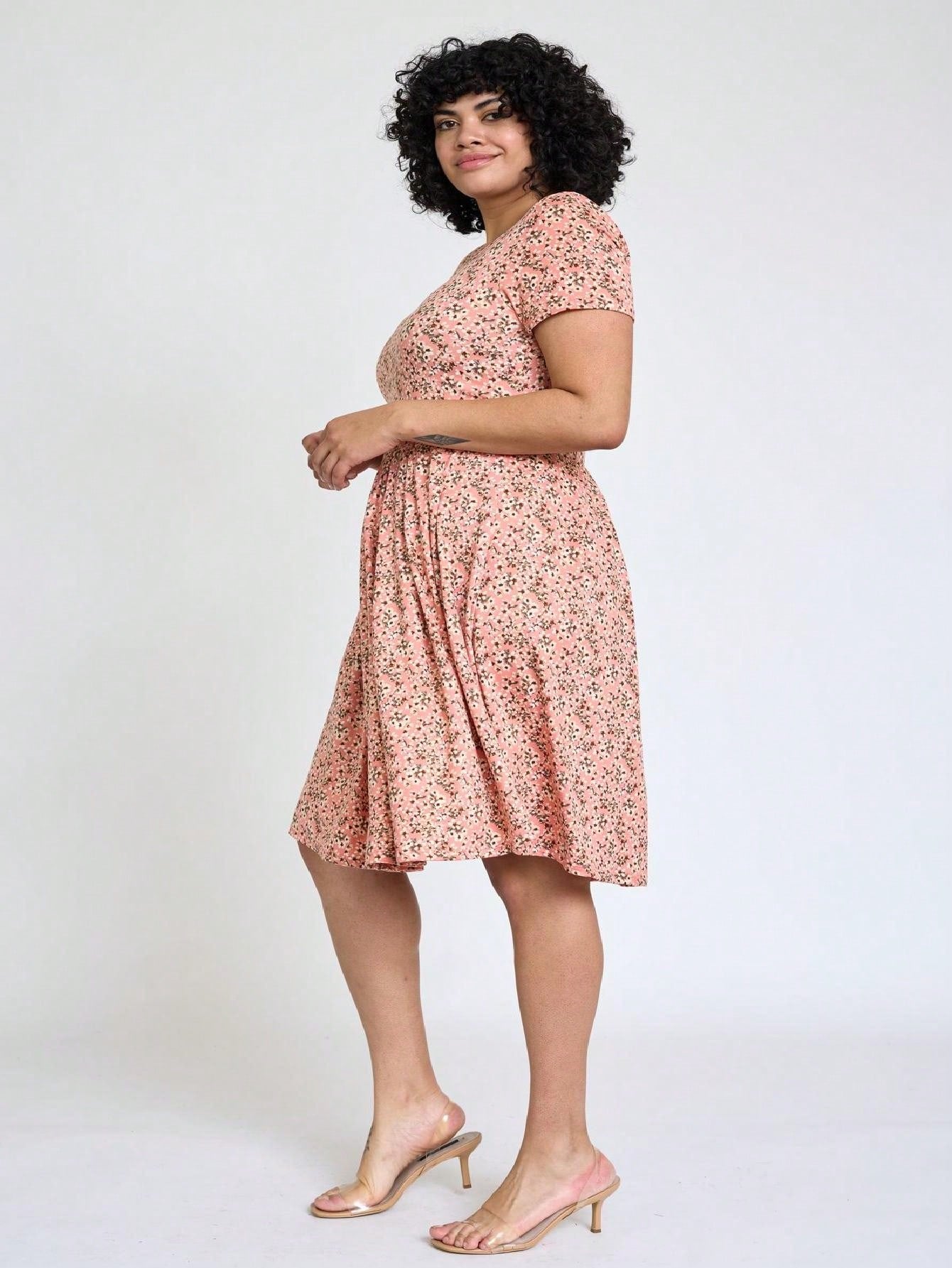Chevron Stripe Paisley Oriental Floral Southern Style Gathered Pleated Swing Dress | S-3X