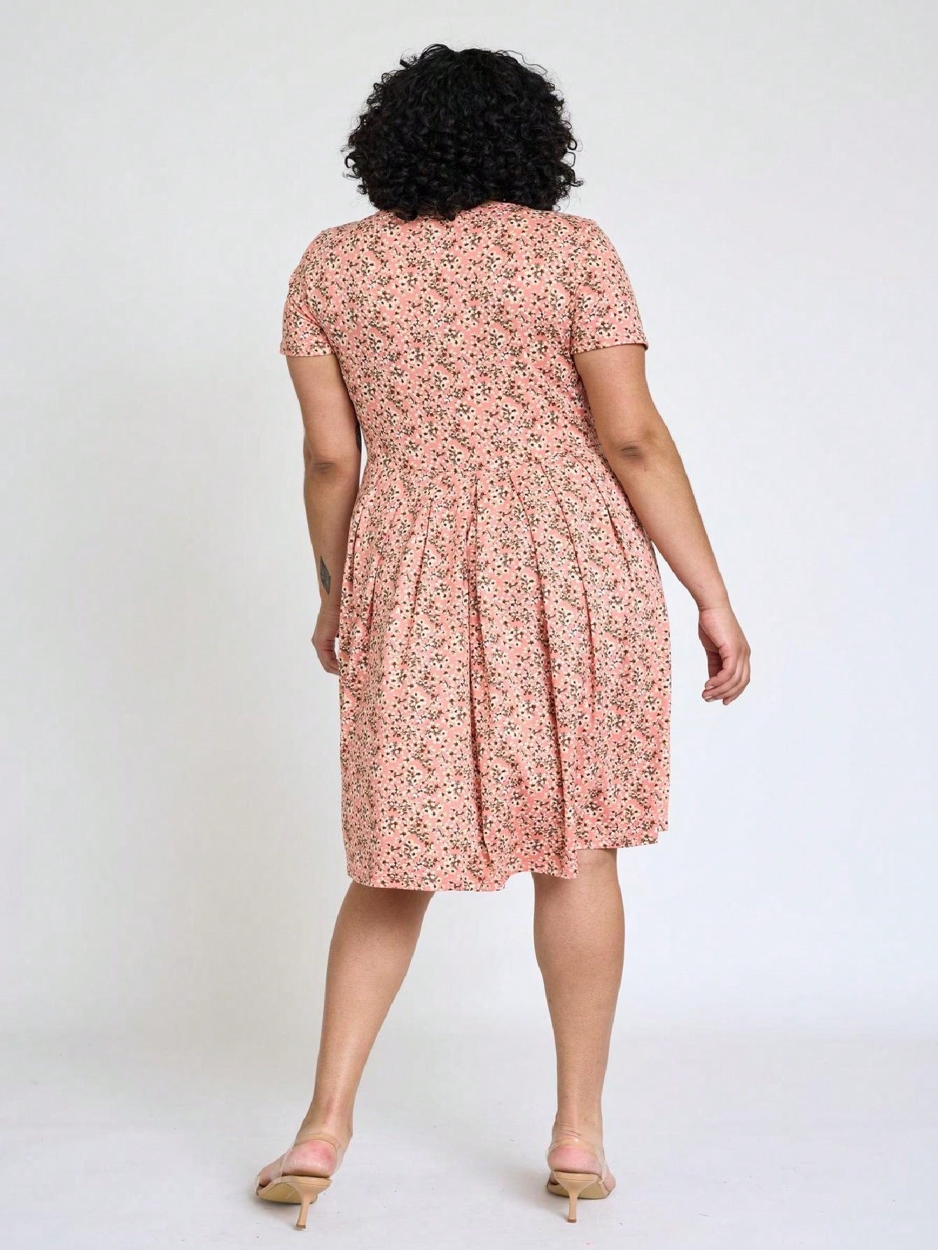 Chevron Stripe Paisley Oriental Floral Southern Style Gathered Pleated Swing Dress | S-3X