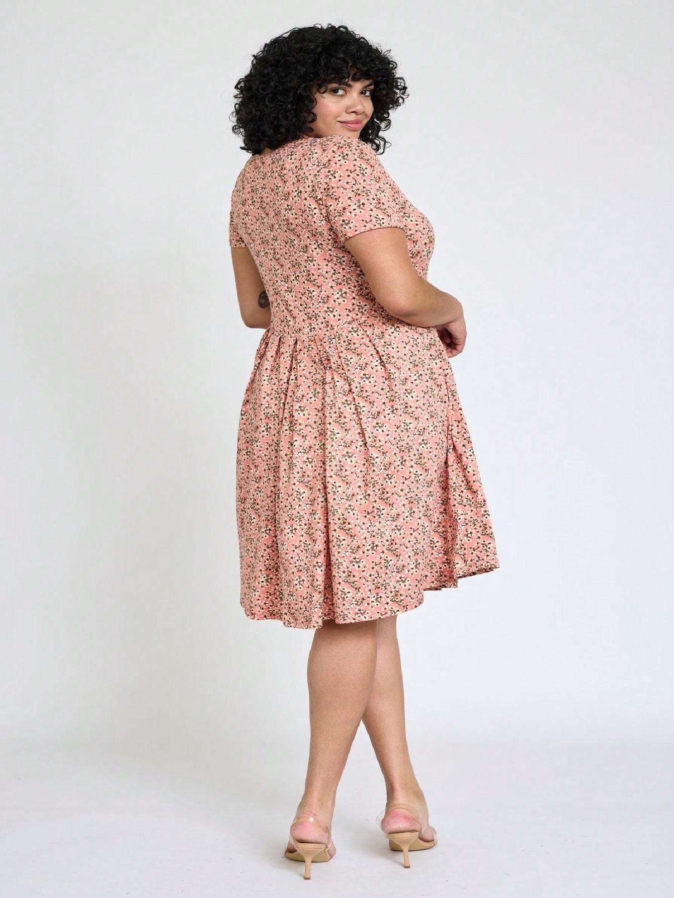 Chevron Stripe Paisley Oriental Floral Southern Style Gathered Pleated Swing Dress | S-3X