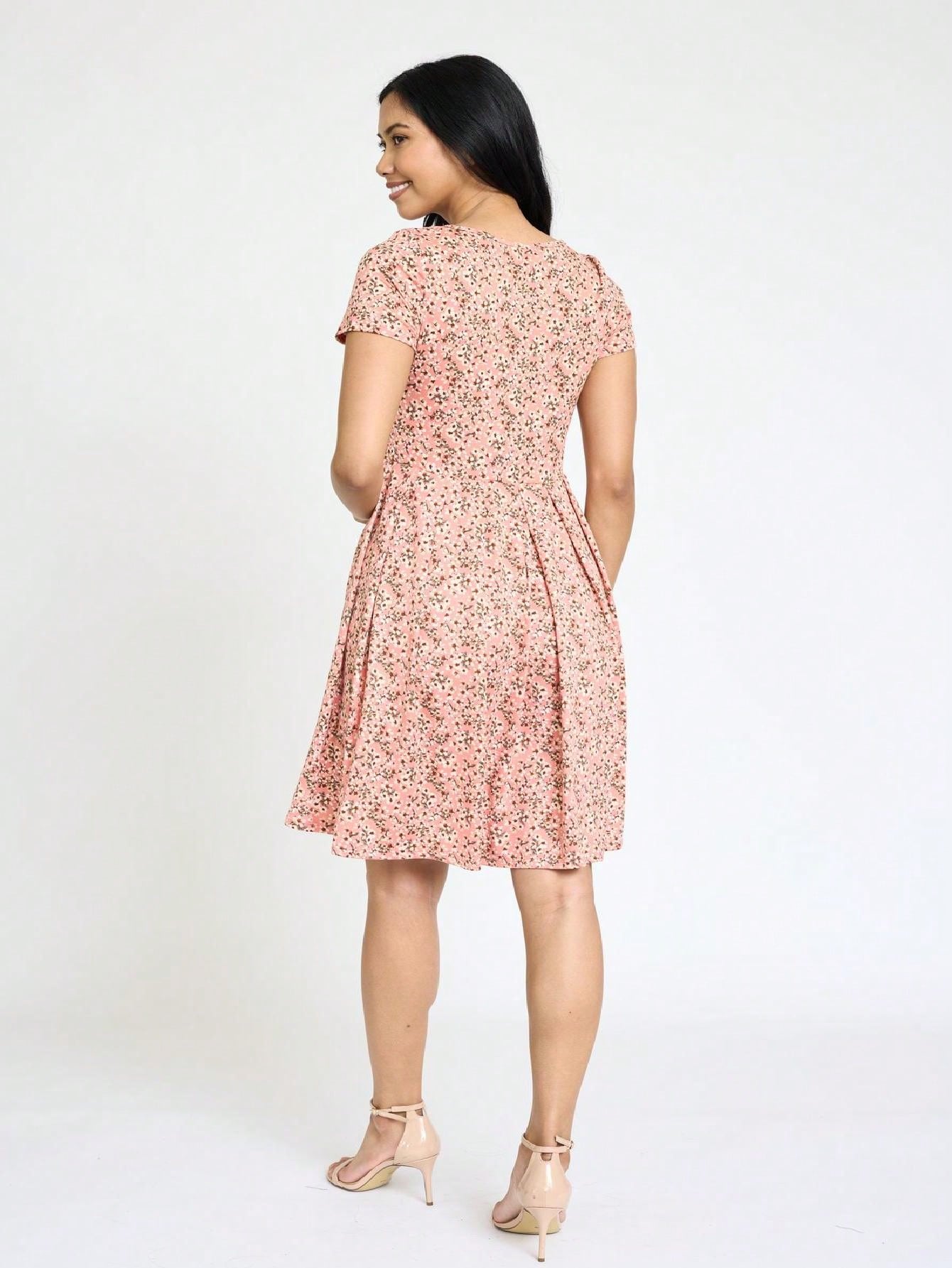 Chevron Stripe Paisley Oriental Floral Southern Style Gathered Pleated Swing Dress | S-3X