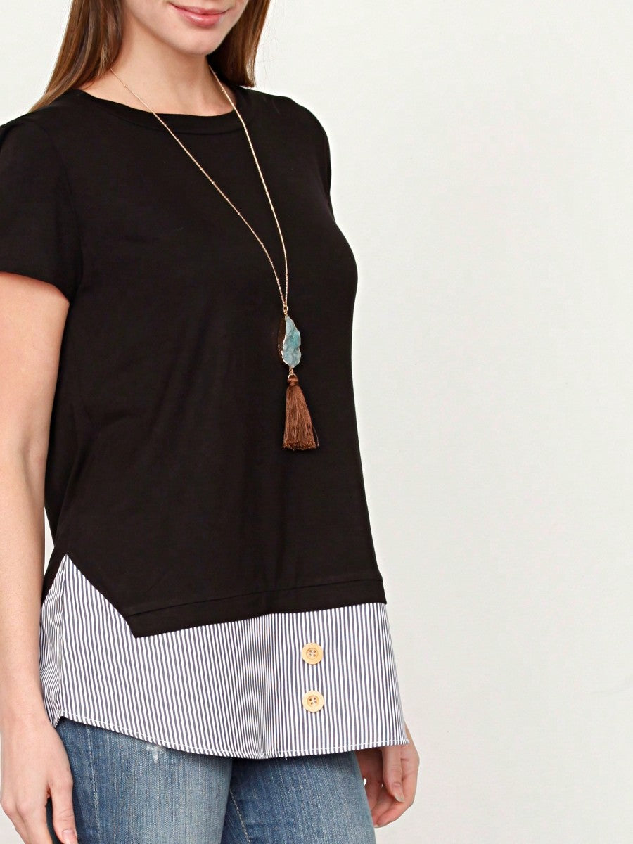 Summer  Boho Vintage Chambray Button Top Short Sleeve Blouse Shirt| Small -3 XL Plus
