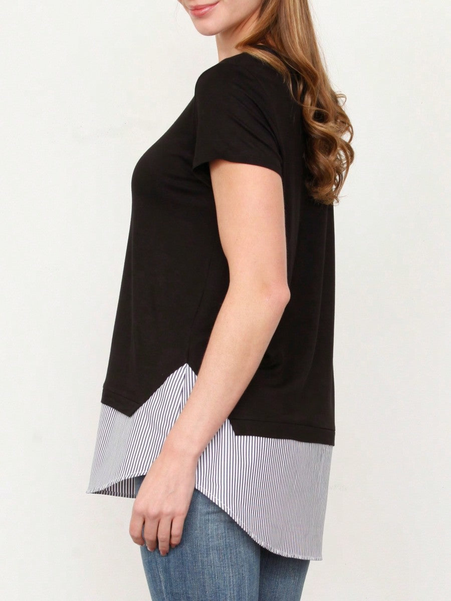 Summer  Boho Vintage Chambray Button Top Short Sleeve Blouse Shirt| Small -3 XL Plus