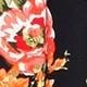Boho Retro Knit Plaid Checker Floral Print Black Coral Cream Orange Off/One Shoulder Ruffle Sleeve Tiered Dress