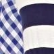 Boho Retro Gingham Rayon Summer Cool Soft Half Sleeve Ruffle Bell Stripe Midi Dress