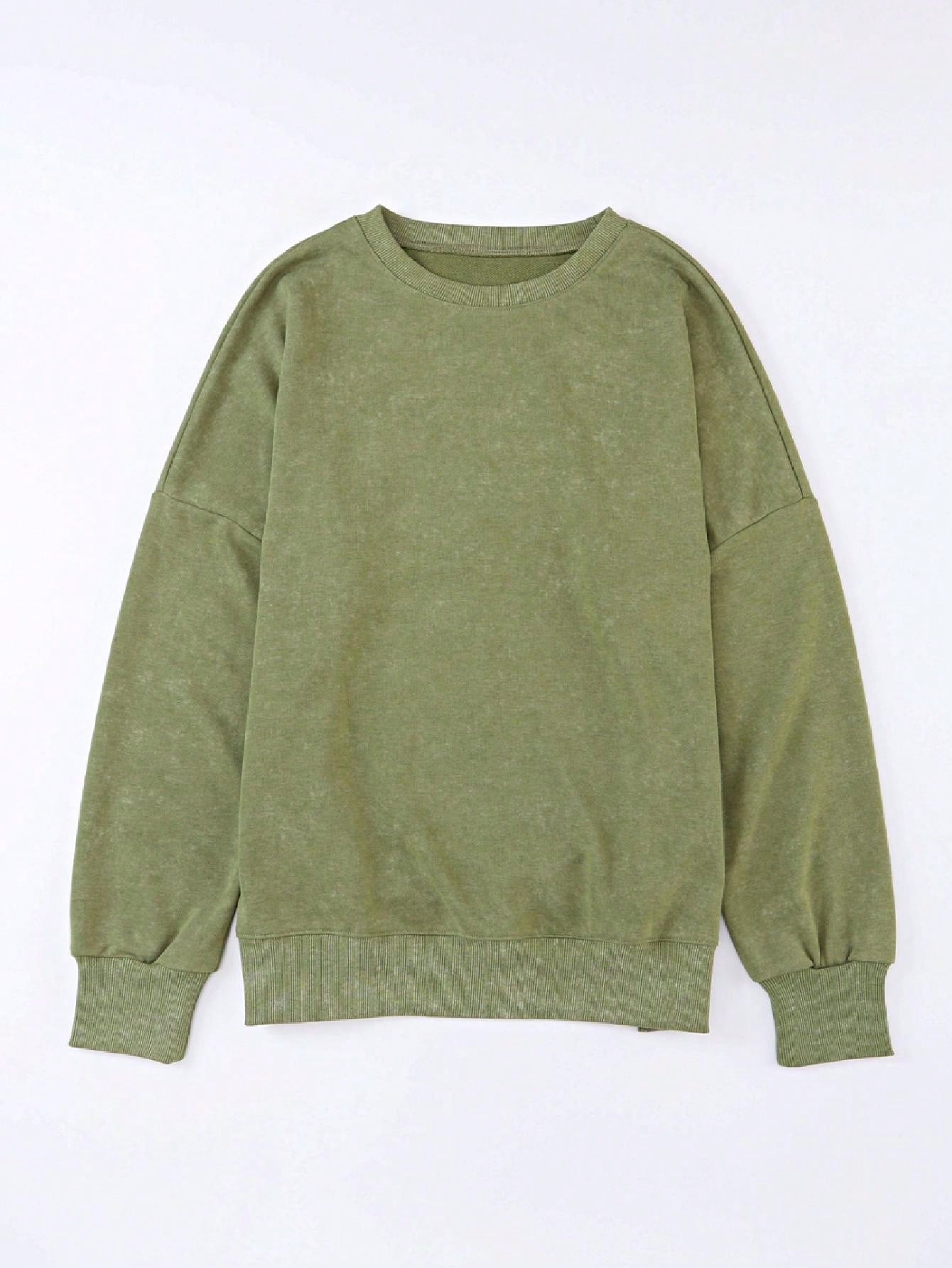 Boho Retro 60's Cotton Mix  Drop Shoulder Mineral Acid Washed Oversized Side Slit Dolman Shirt Top  Sweatshirt Pullover
