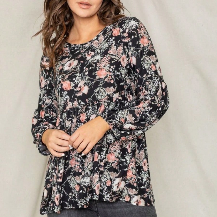 Boho Layered Floral Medallion plaid Crew Neck Cute, Small To Plus Extended Size