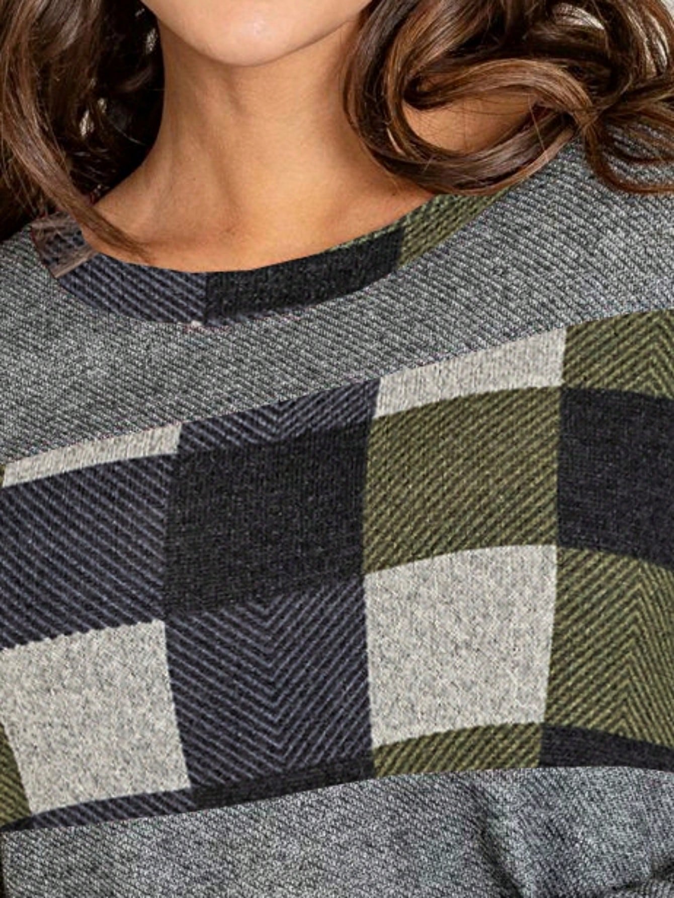 Boho Retro 90's Vintage Preppy Aline Baby Doll Checkered Cotton Top Blouse Cozy Plaid Fall Winter Tunic