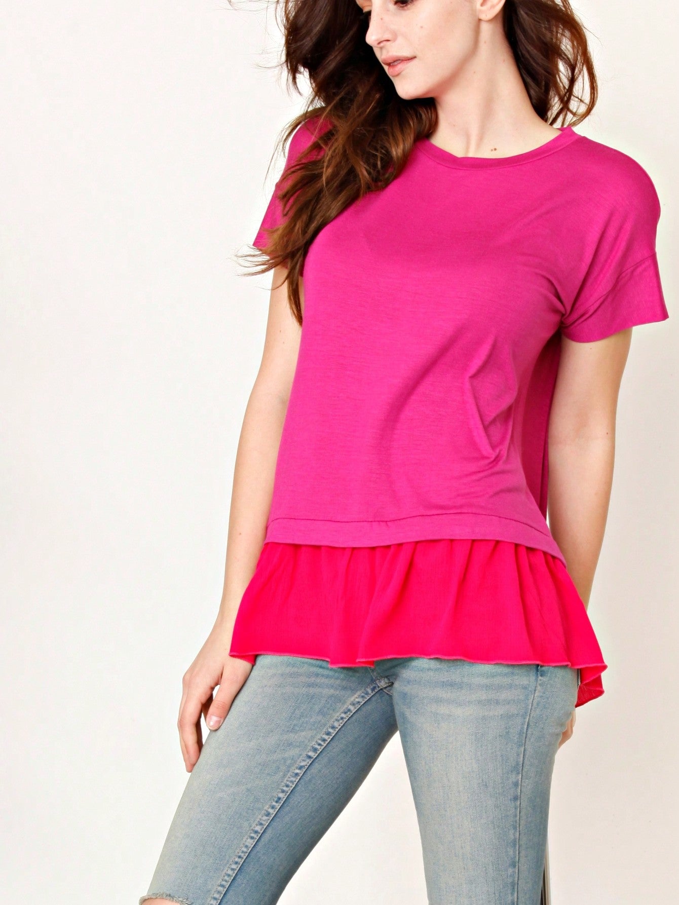 Boho Retro 90's Vintage Crinkled Yellow Mint Pink Vanilla Cream Cute Side Cut Top Blouse Cool Tunic