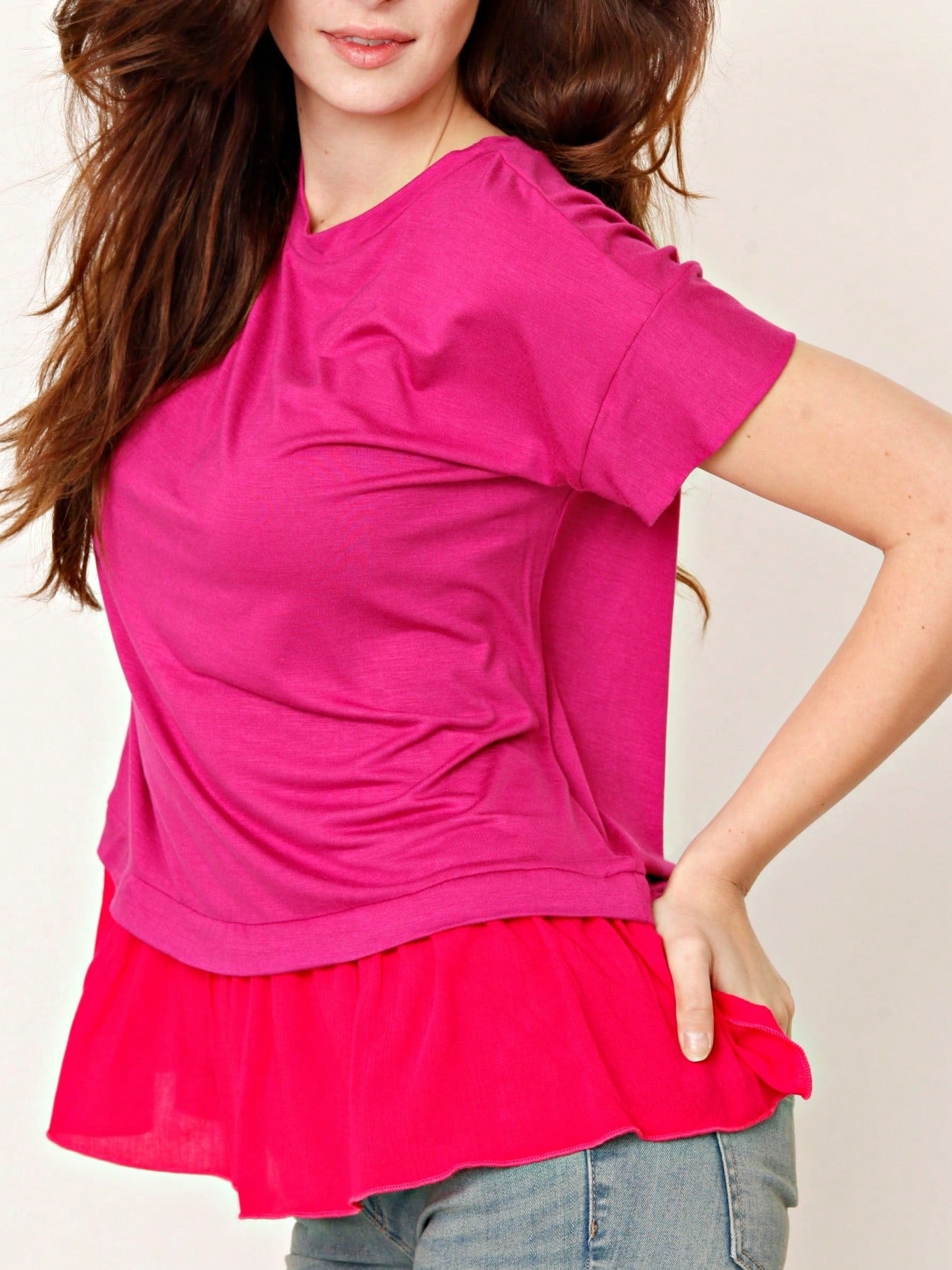 Boho Retro 90's Vintage Crinkled Yellow Mint Pink Vanilla Cream Cute Side Cut Top Blouse Cool Tunic