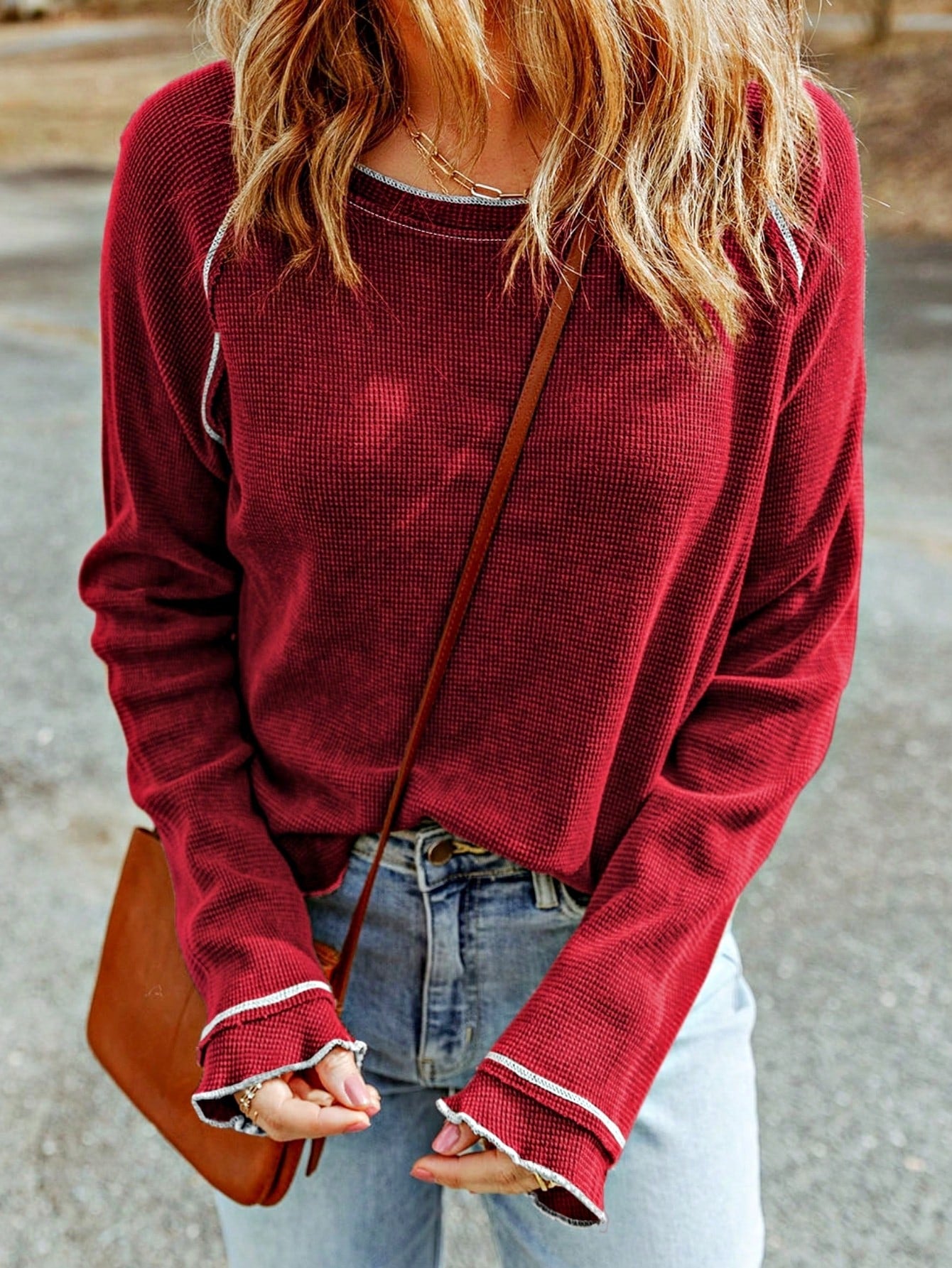 Boho Retro 90's Textured Mesh Color Block Floral Sleeve Drop Raglan Round Mock Neck  Layering Shoulder Mesh Lace Half And Long Sleeve Ivory Cream Navy Red Crew Neck Top Shirt Blouse