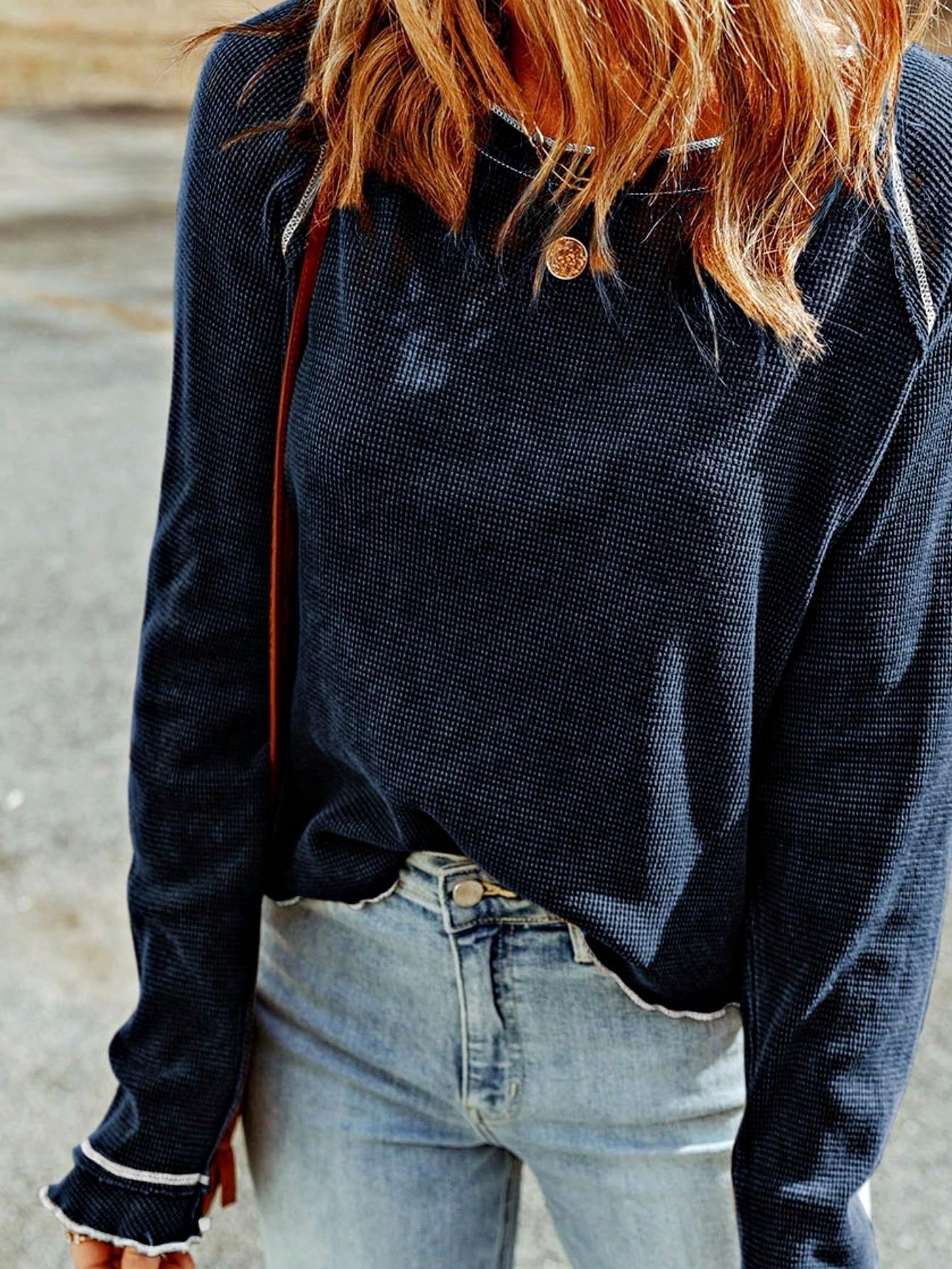 Boho Retro 90's Textured Mesh Color Block Floral Sleeve Drop Raglan Round Mock Neck  Layering Shoulder Mesh Lace Half And Long Sleeve Ivory Cream Navy Red Crew Neck Top Shirt Blouse