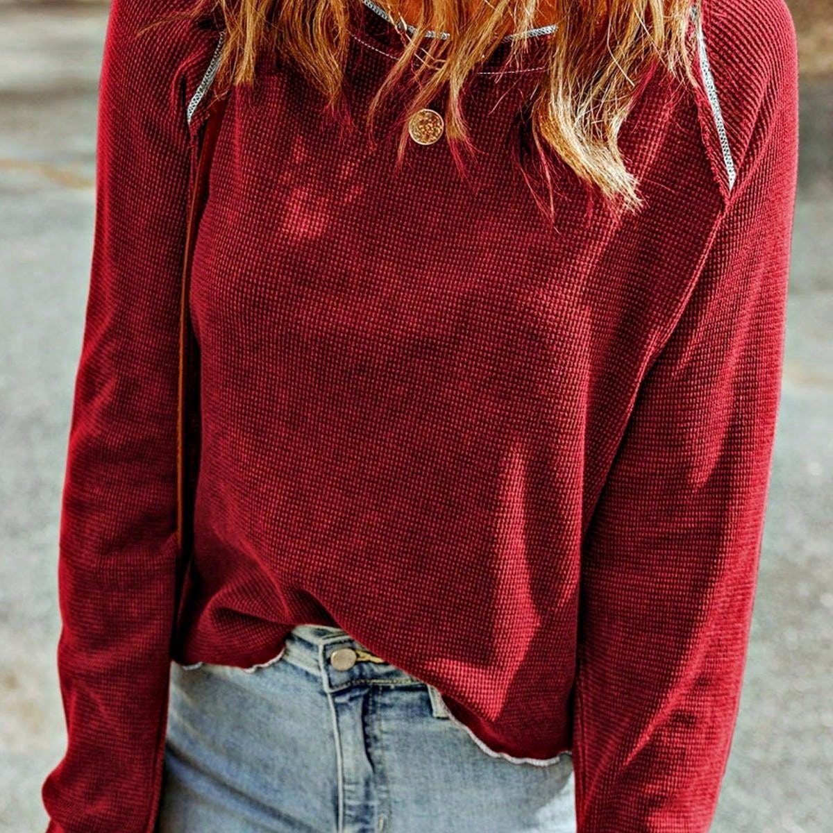 Boho Retro 90's Textured Mesh Color Block Floral Sleeve Drop Raglan Round Mock Neck  Layering Shoulder Mesh Lace Half And Long Sleeve Ivory Cream Navy Red Crew Neck Top Shirt Blouse