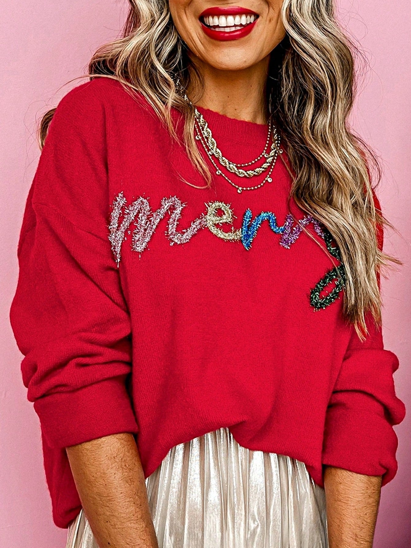 Boho Retro Vintage Viscose 60's  Drop Shoulder Side  Sleeve Rose Pink Cream Blue  Sweater Knit Top Pullover
