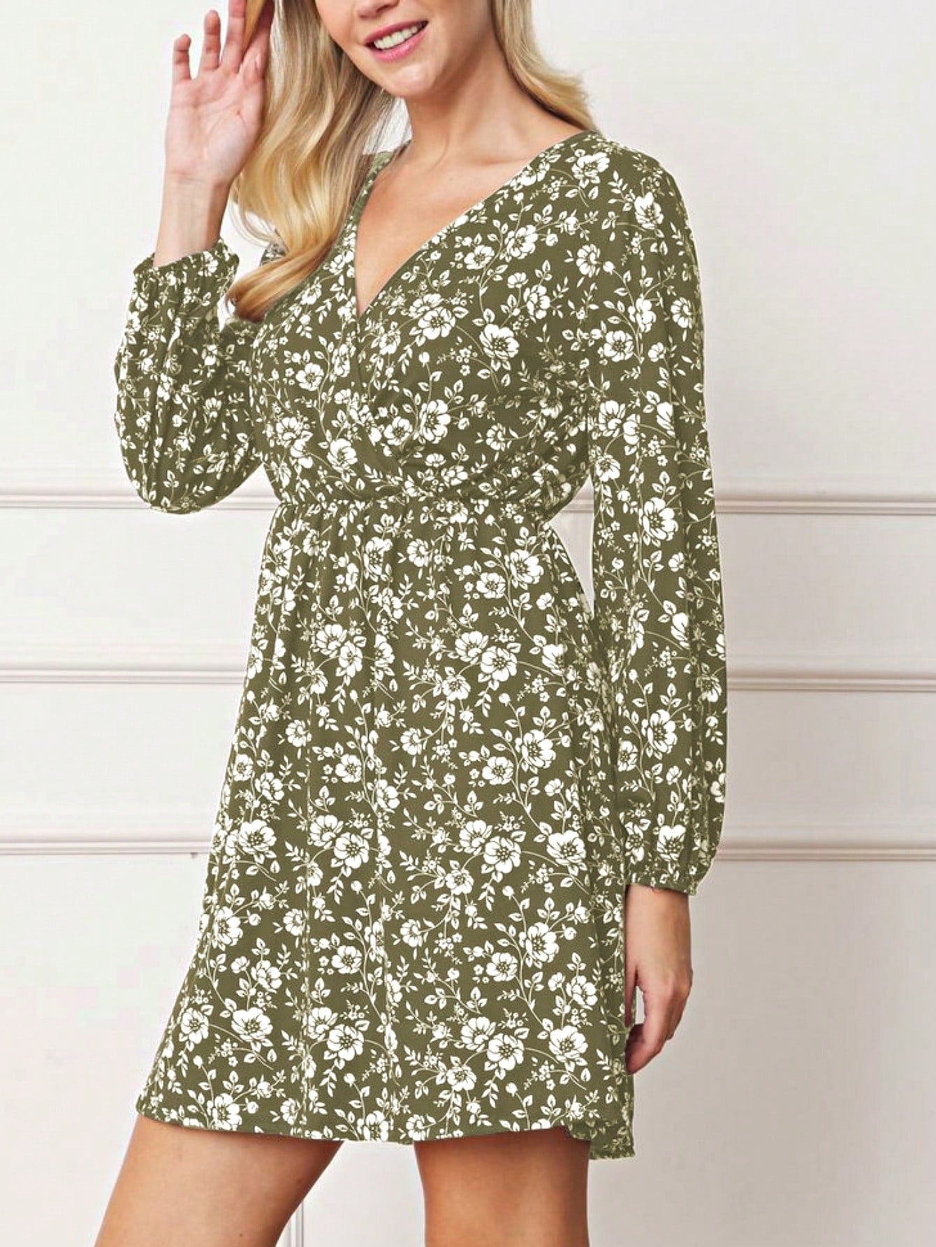 Boho Retro Half  Long Balloon Sleeve Ruffle Bell  Tiered Patch Work Flower Tiered Knit Dress