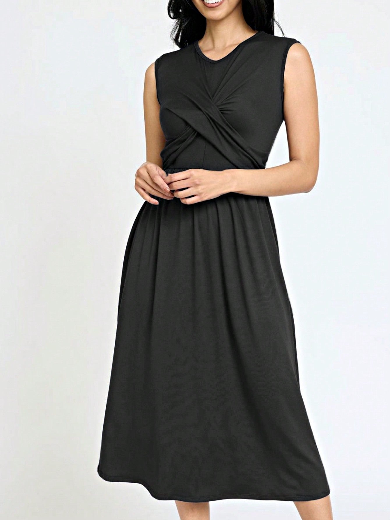 Boho Vacation Retro Solid Diagonal Tiered Midi Dress Balloon Bubble Sleeve  Bridesmaids Pink Red Sage Black Green Beige Olive