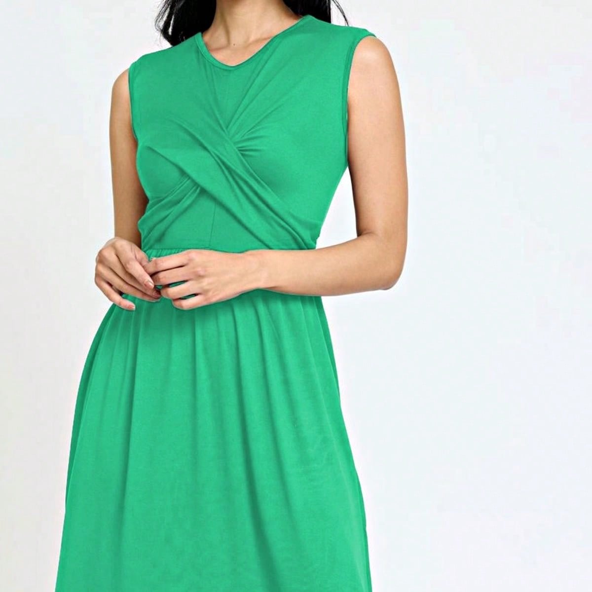 Boho Vacation Retro Solid Diagonal Tiered Midi Dress Balloon Bubble Sleeve  Bridesmaids Pink Red Sage Black Green Beige Olive
