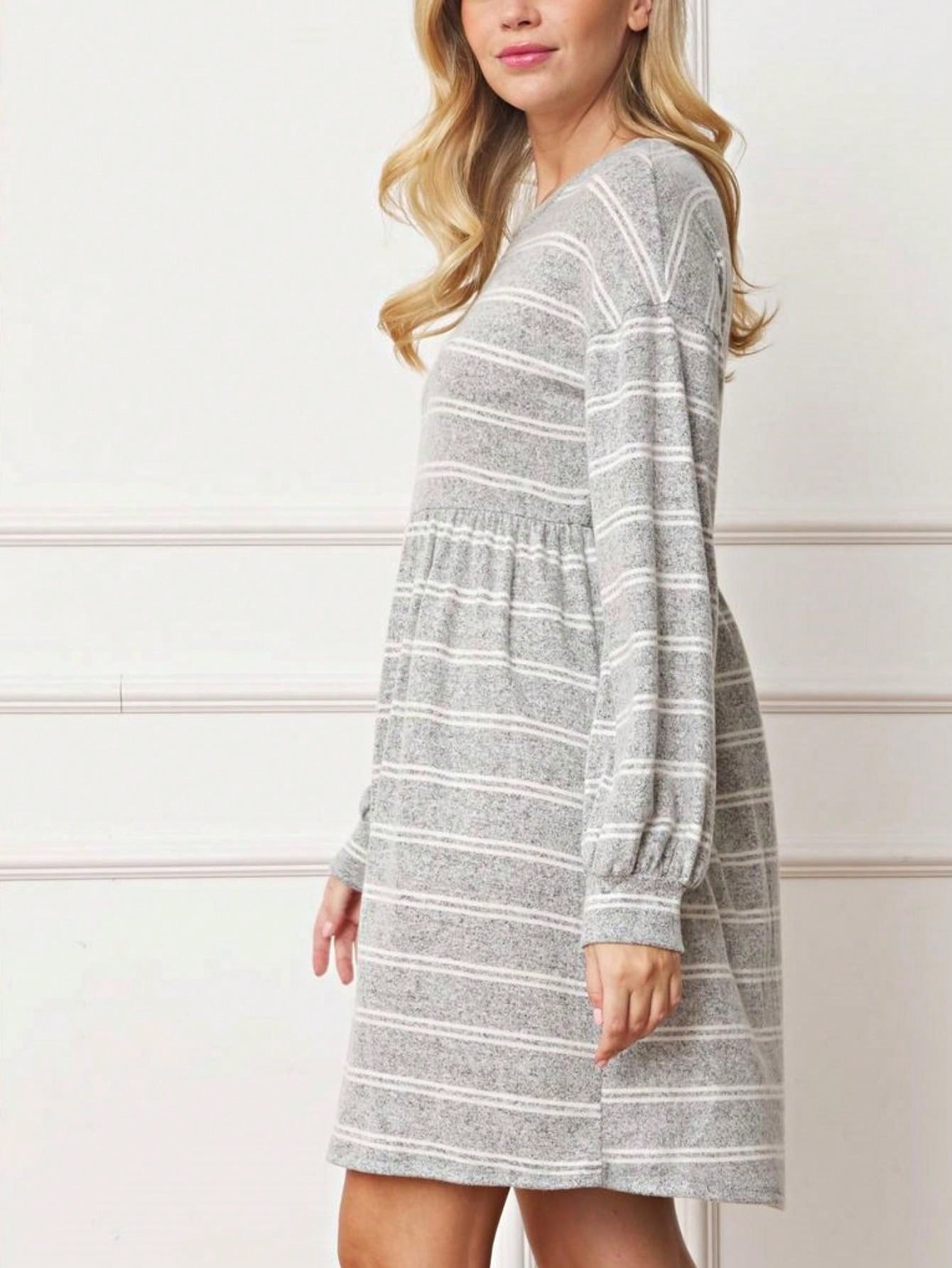 Boho Retro Knit Plaid Checker Floral Print Black Coral Cream Orange Off/One Shoulder Ruffle Sleeve Tiered Dress