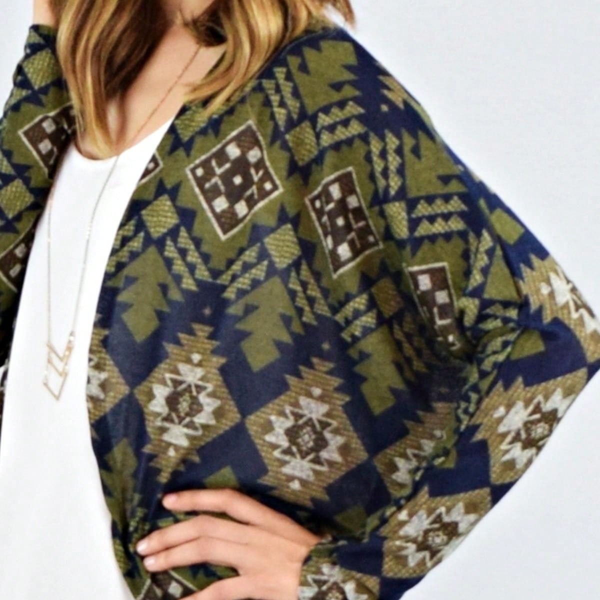 Boho Vintage 90's Plaid Stripe Tie Dye  Elbow Patch 60's Classic Slouch Cardigan With Pocket