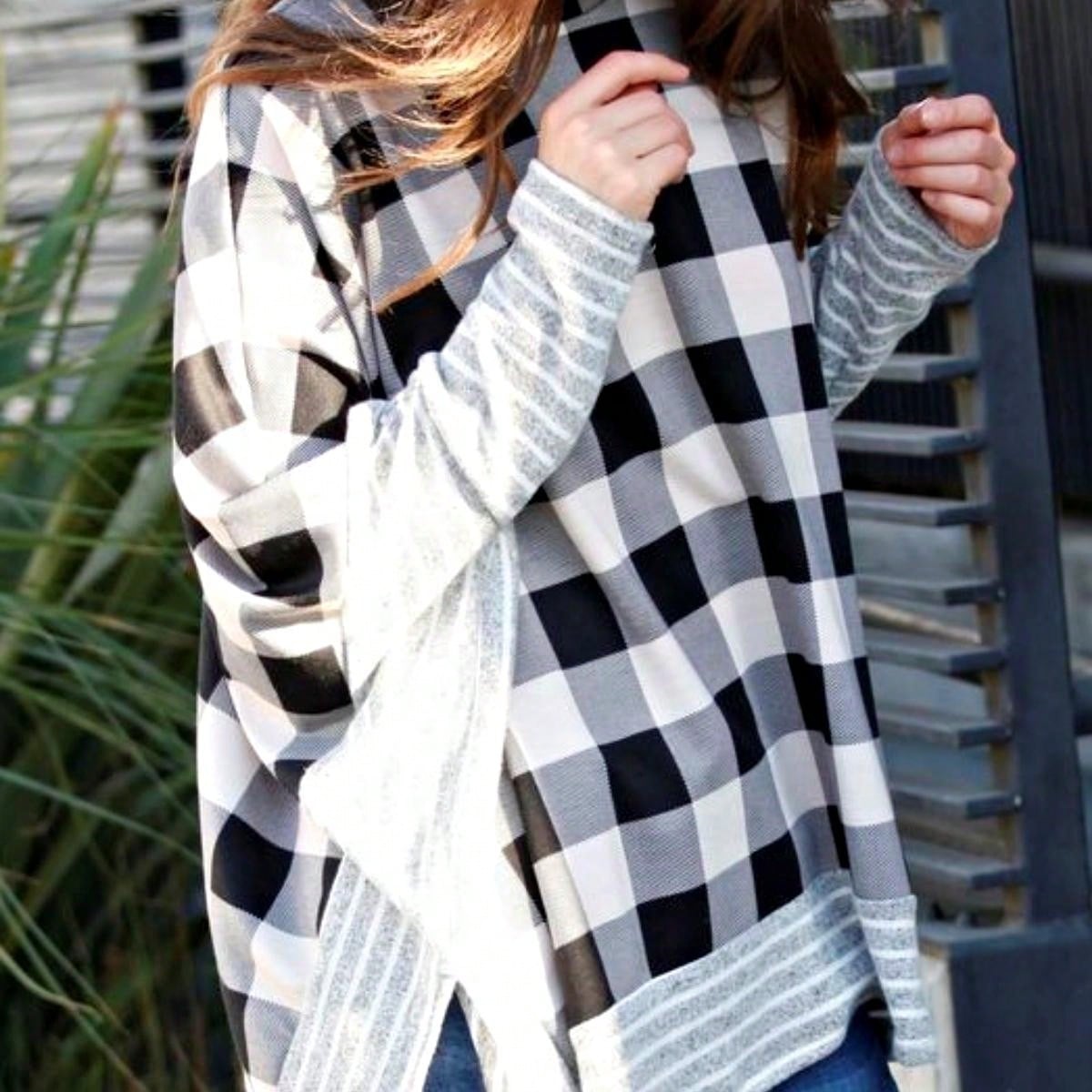 Boho Retro 90's Vintage Black Round Cowl Draped Neck Nordic Dolman Batwing Sleeve Poncho Cape Tunic Top Sweater Pullover