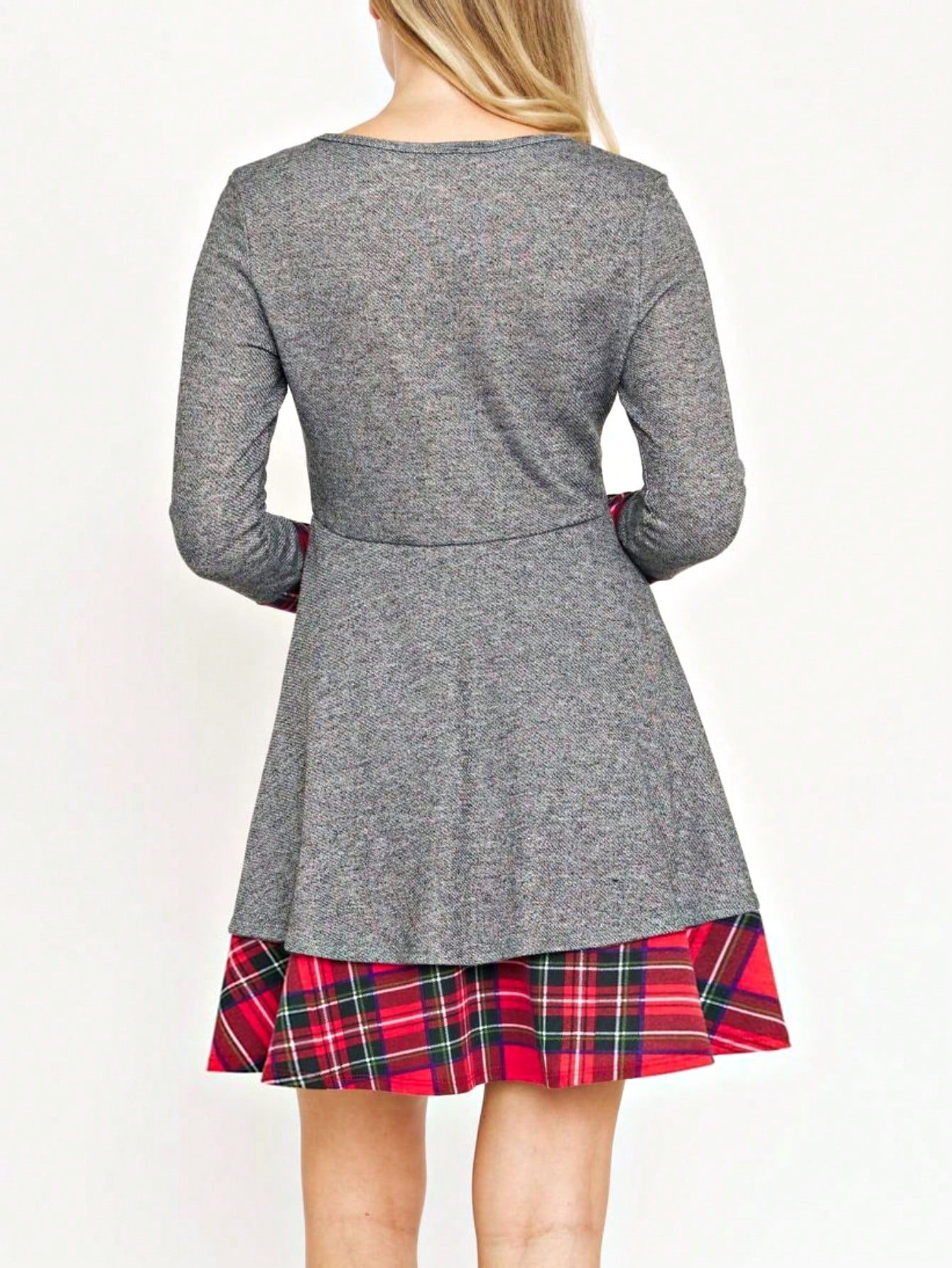 Boho Retro 90's Vintage Preppy Aline Baby Doll Checkered Cotton Top Blouse Cozy Plaid Fall Winter Tunic