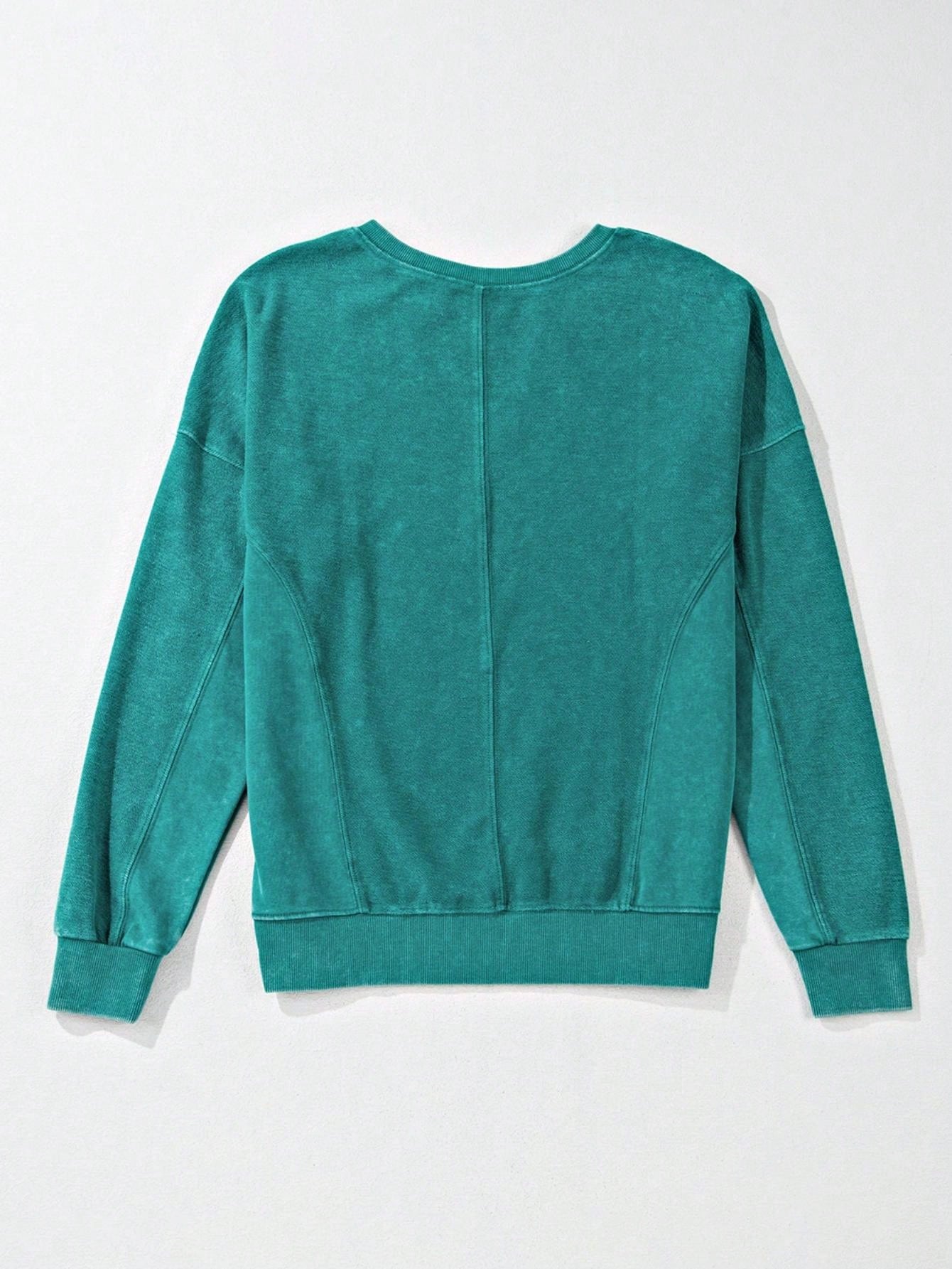 Boho Retro Vintage 90's Cotton Vanilla Beige Button Waffle Patchwork Long Pocket Sleeve Henley Knit Top Sweat Shirt Pullover
