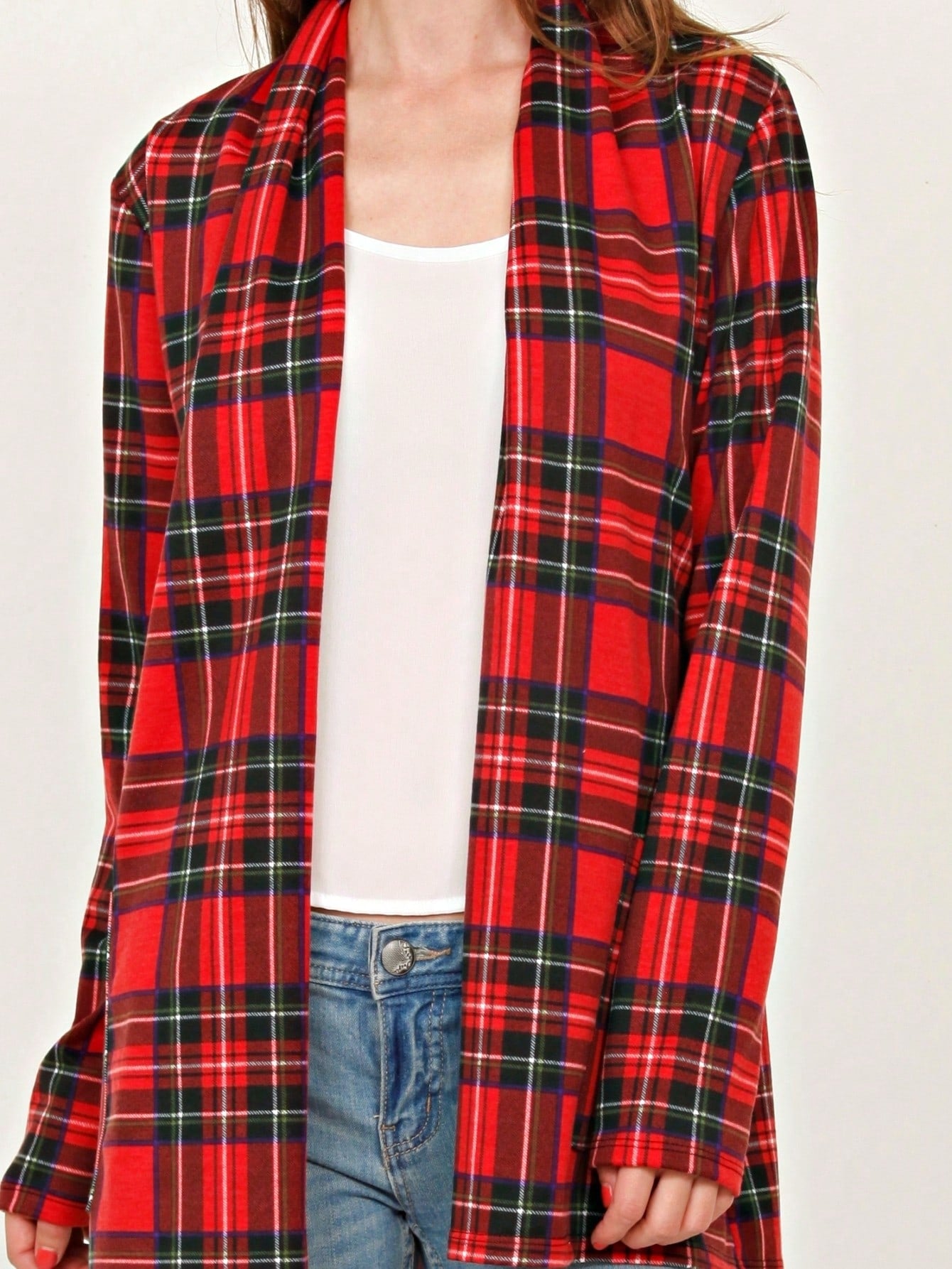 Boho Vintage 90's Plaid Stripe Tie Dye  Elbow Patch 60's Classic Slouch Cardigan With Pocket