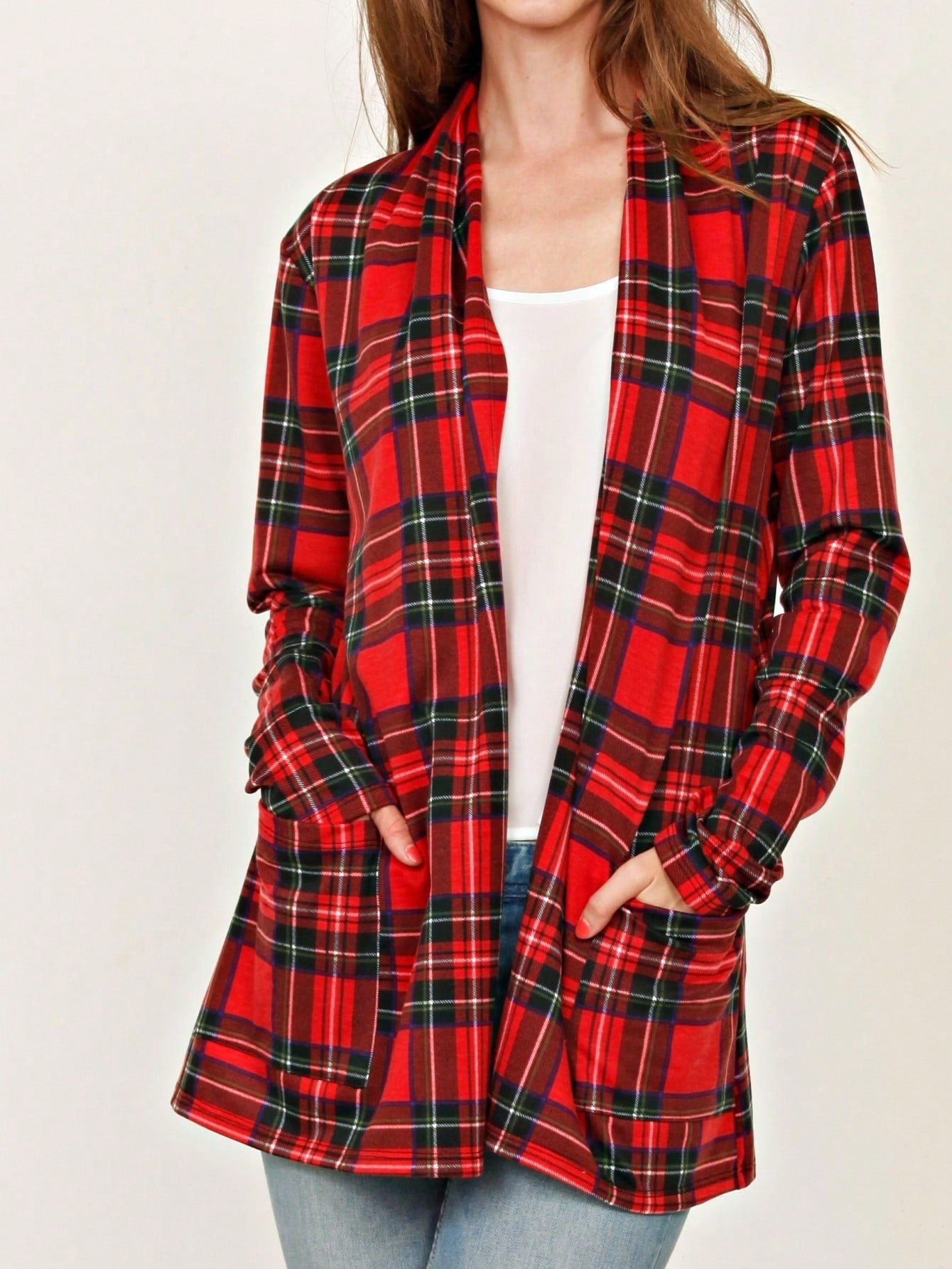 Boho Vintage 90's Plaid Stripe Tie Dye  Elbow Patch 60's Classic Slouch Cardigan With Pocket