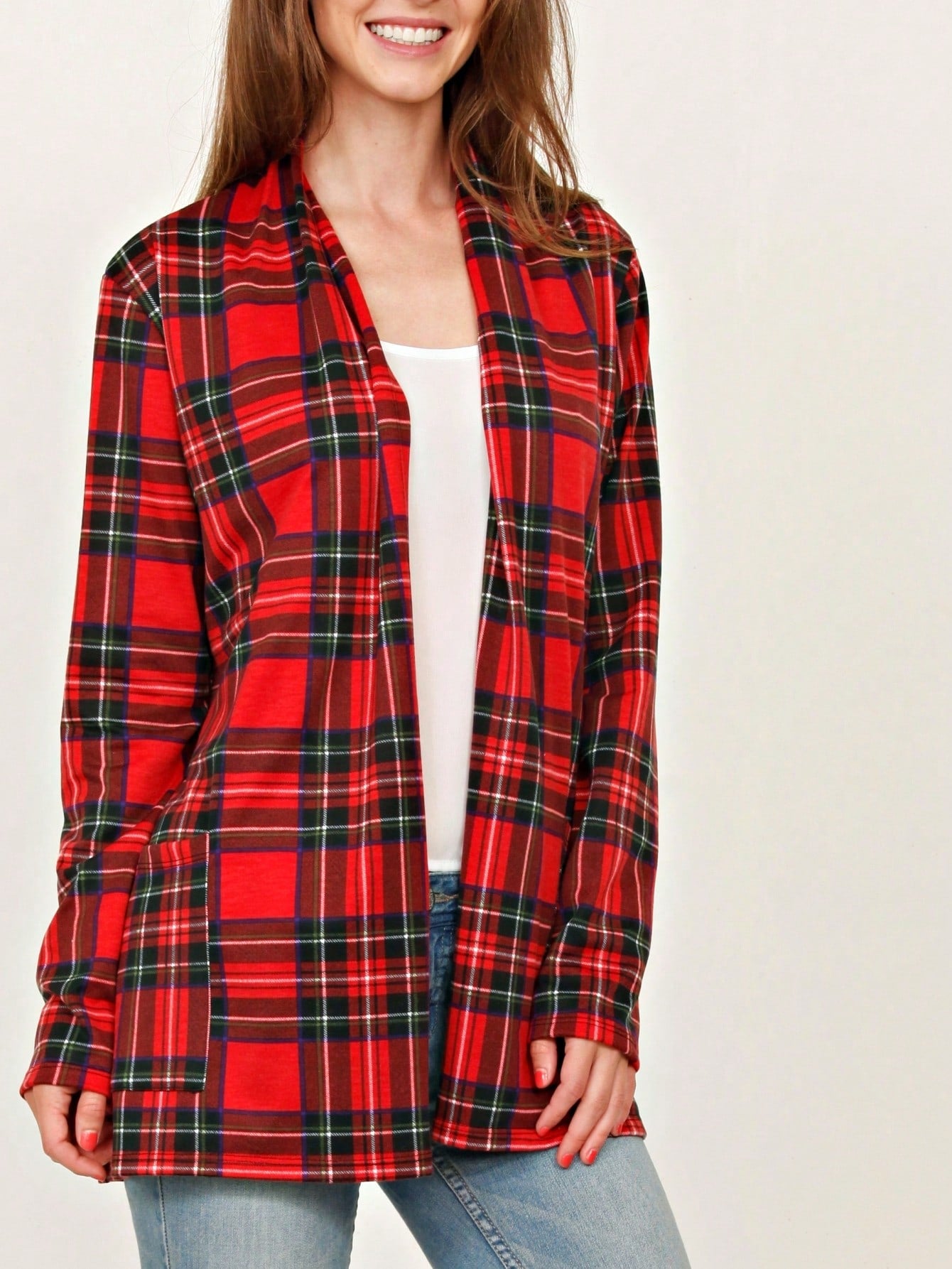 Boho Vintage 90's Plaid Stripe Tie Dye  Elbow Patch 60's Classic Slouch Cardigan With Pocket