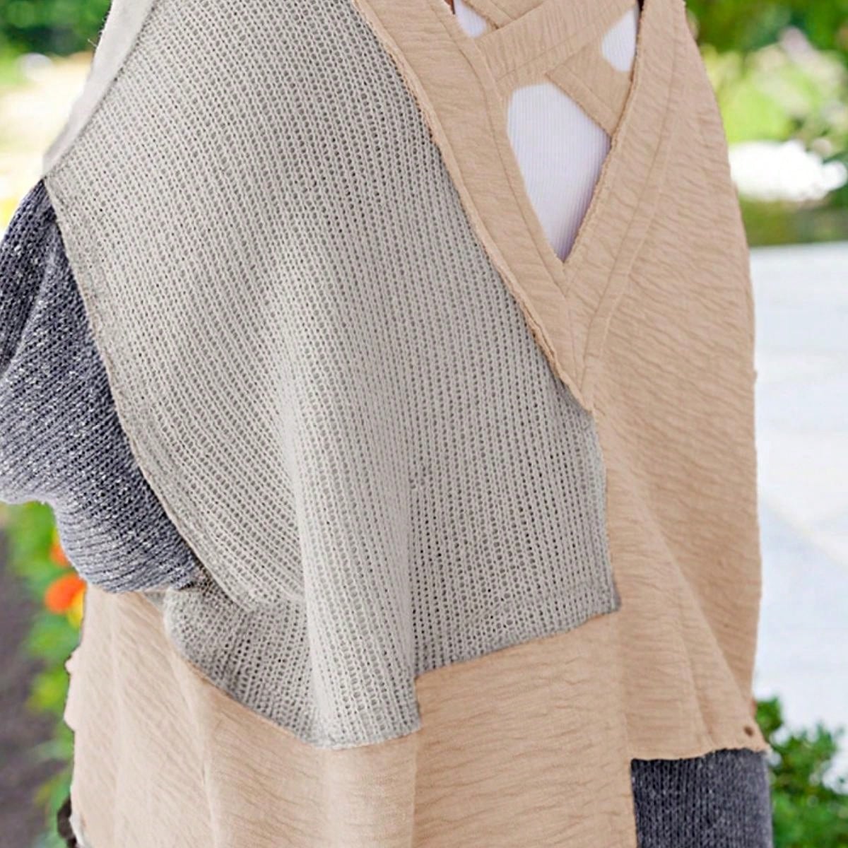 Boho Retro Cotton 90's Crochet V Neck Lace Loose Knit  Button Top Shirt Blouse
