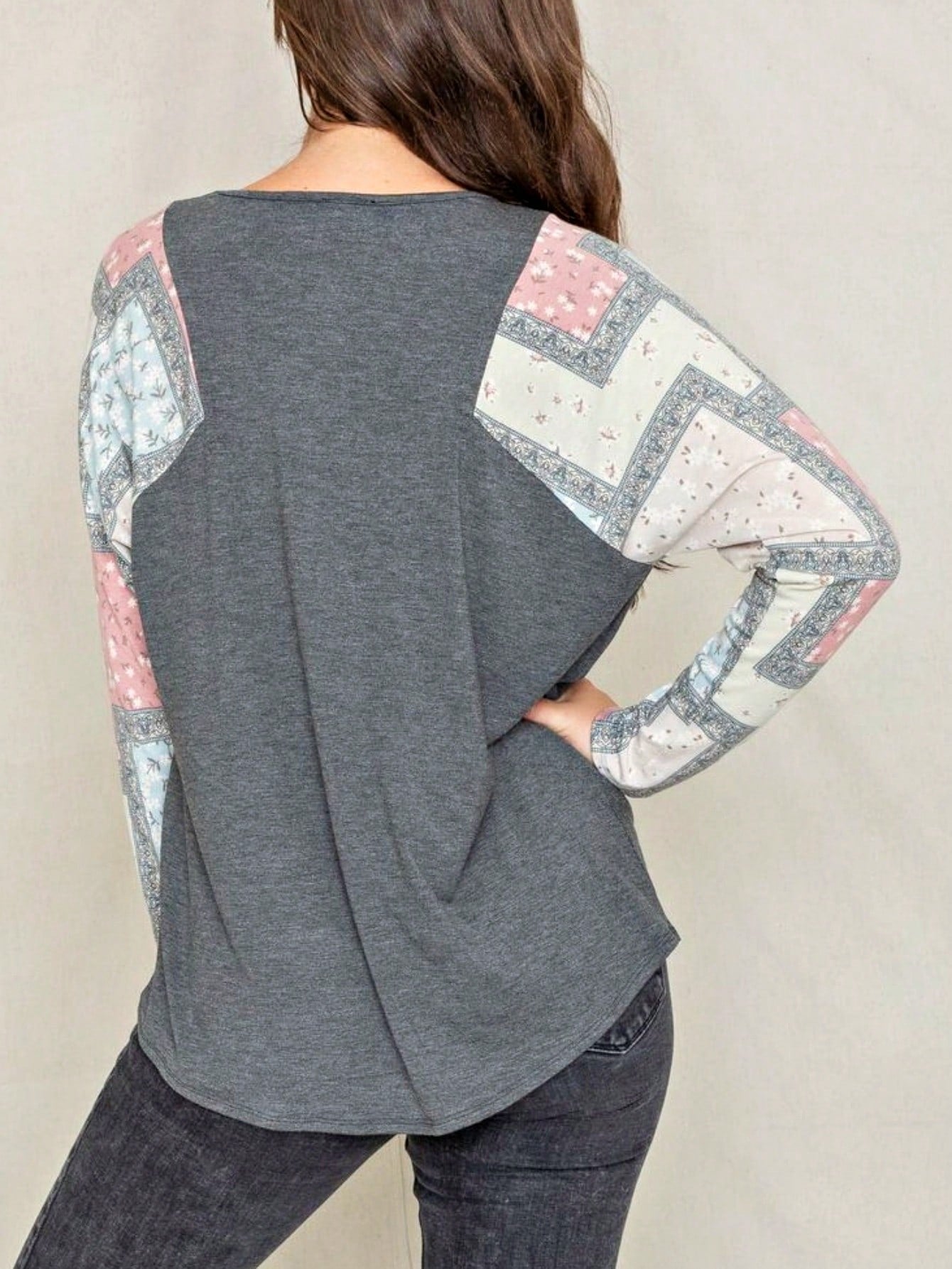 Pink Lavender Blue Mint Black Grey  Stripe Color Block Short Sleeve Top Shirt  | 7 Colors | S-3X