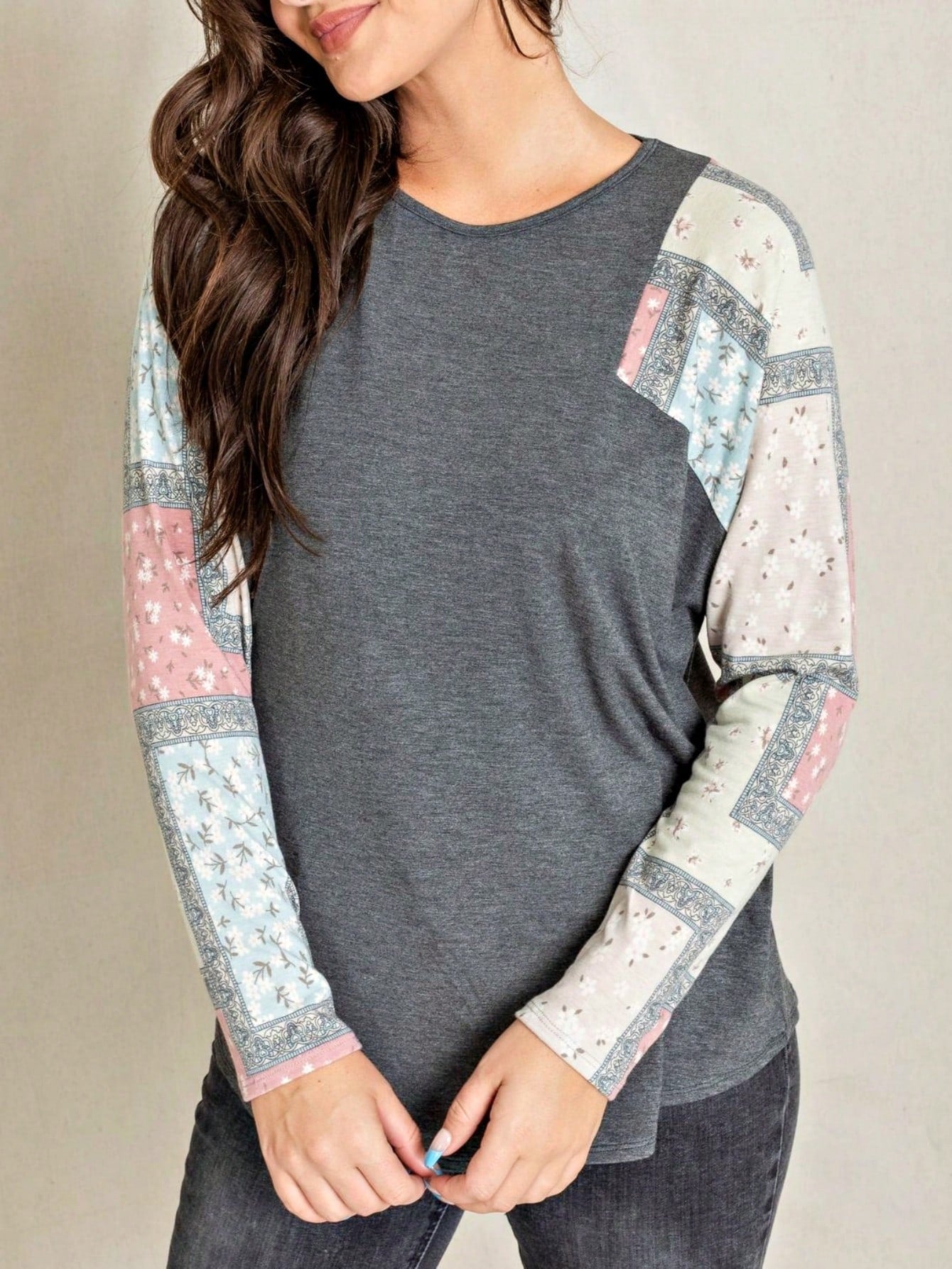 Pink Lavender Blue Mint Black Grey  Stripe Color Block Short Sleeve Top Shirt  | 7 Colors | S-3X
