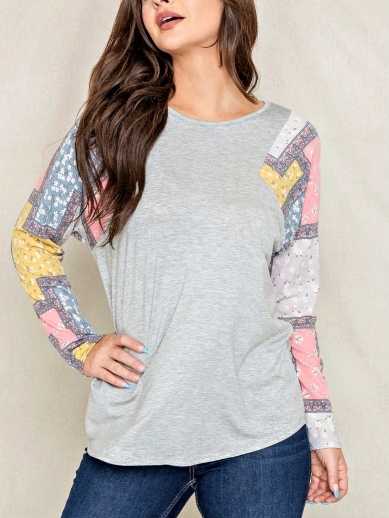Pink Lavender Blue Mint Black Grey  Stripe Color Block Short Sleeve Top Shirt  | 7 Colors | S-3X