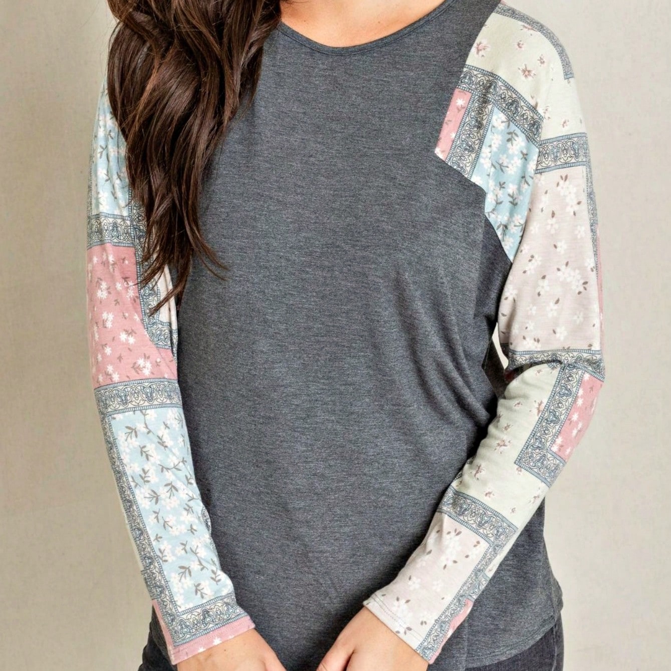 Pink Lavender Blue Mint Black Grey  Stripe Color Block Short Sleeve Top Shirt  | 7 Colors | S-3X