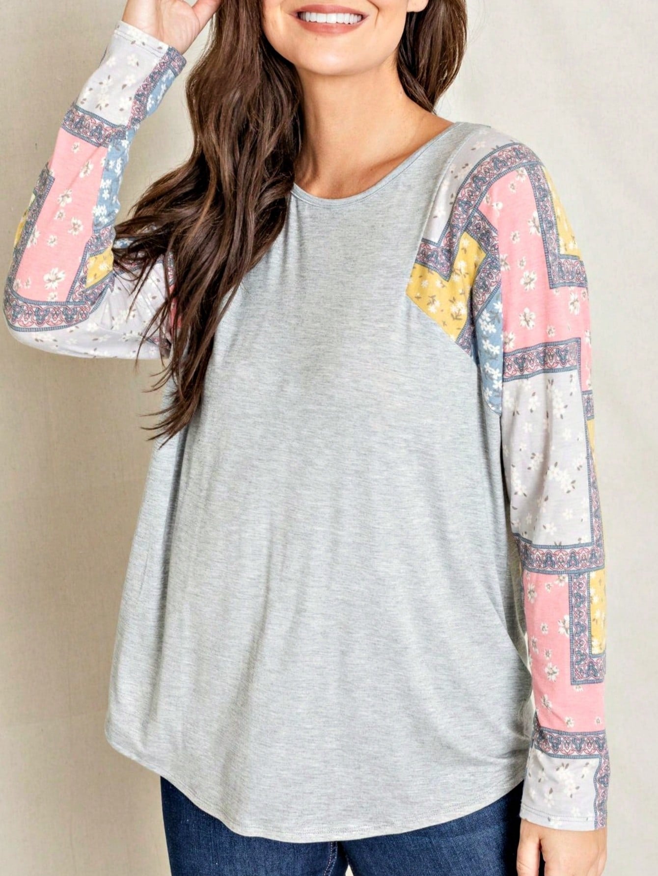 Pink Lavender Blue Mint Black Grey  Stripe Color Block Short Sleeve Top Shirt  | 7 Colors | S-3X