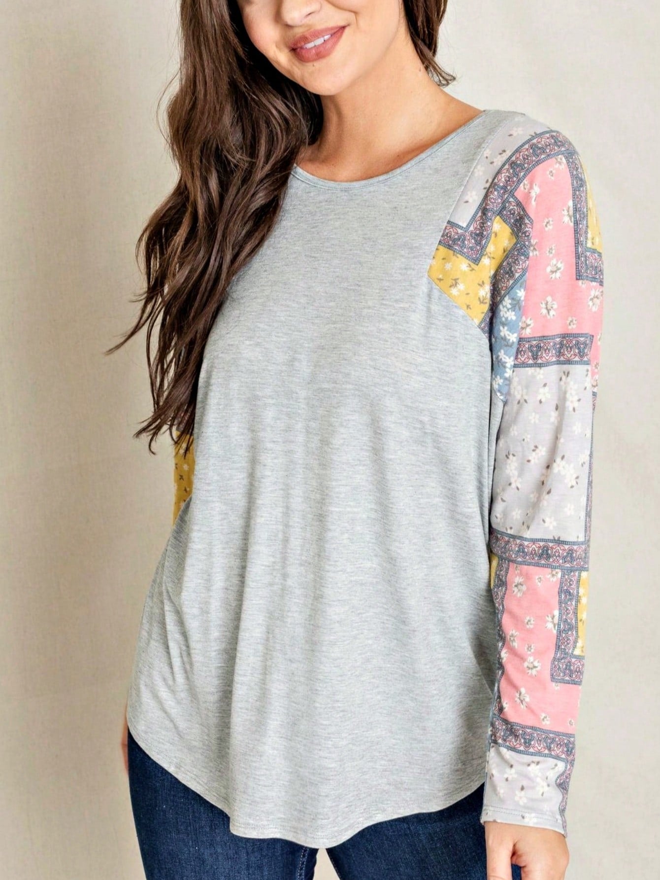Pink Lavender Blue Mint Black Grey  Stripe Color Block Short Sleeve Top Shirt  | 7 Colors | S-3X