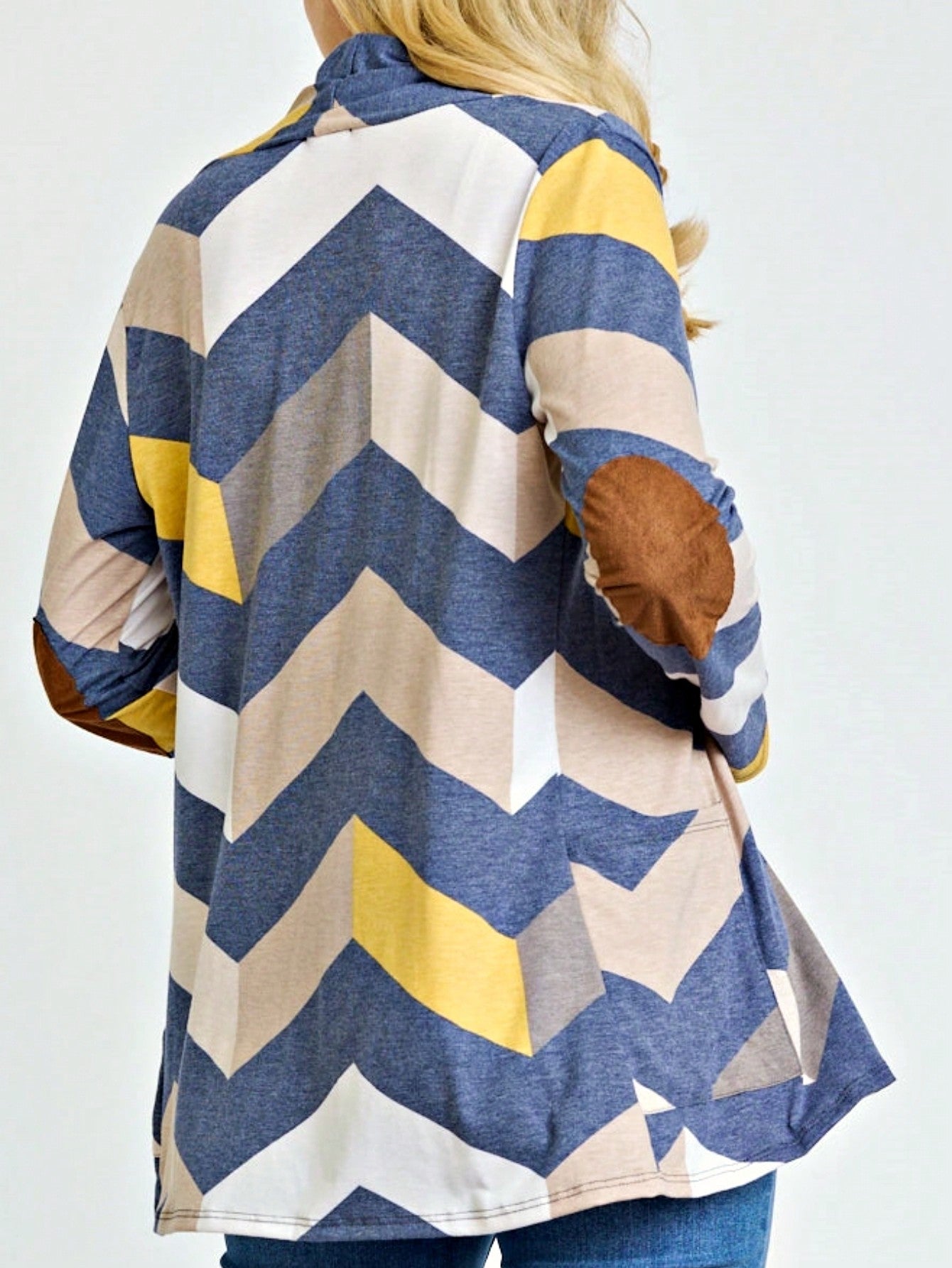 Boho Vintage Plaid Yellow Red Long Sleeve Cardigan With Pockets