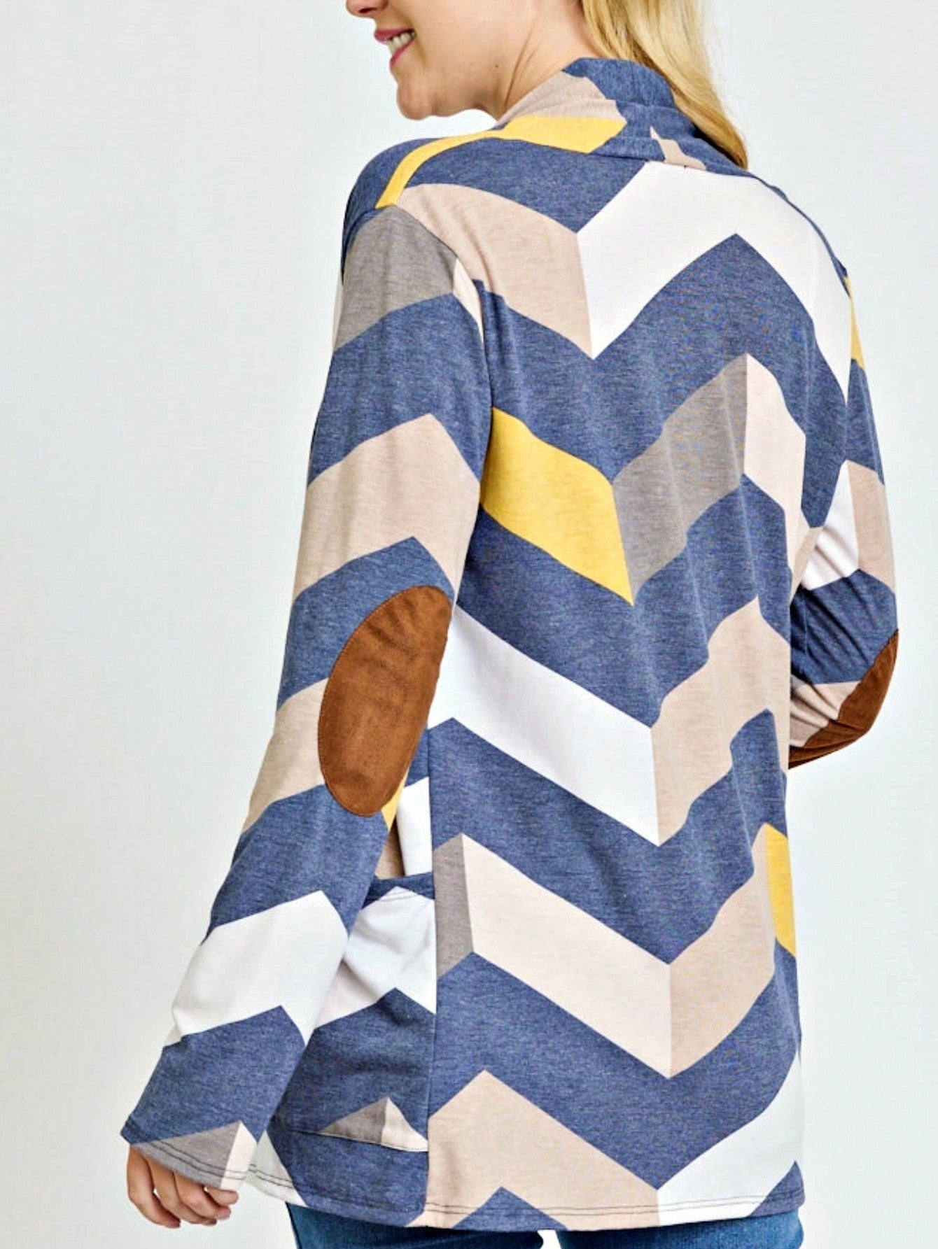Boho Vintage Plaid Yellow Red Long Sleeve Cardigan With Pockets