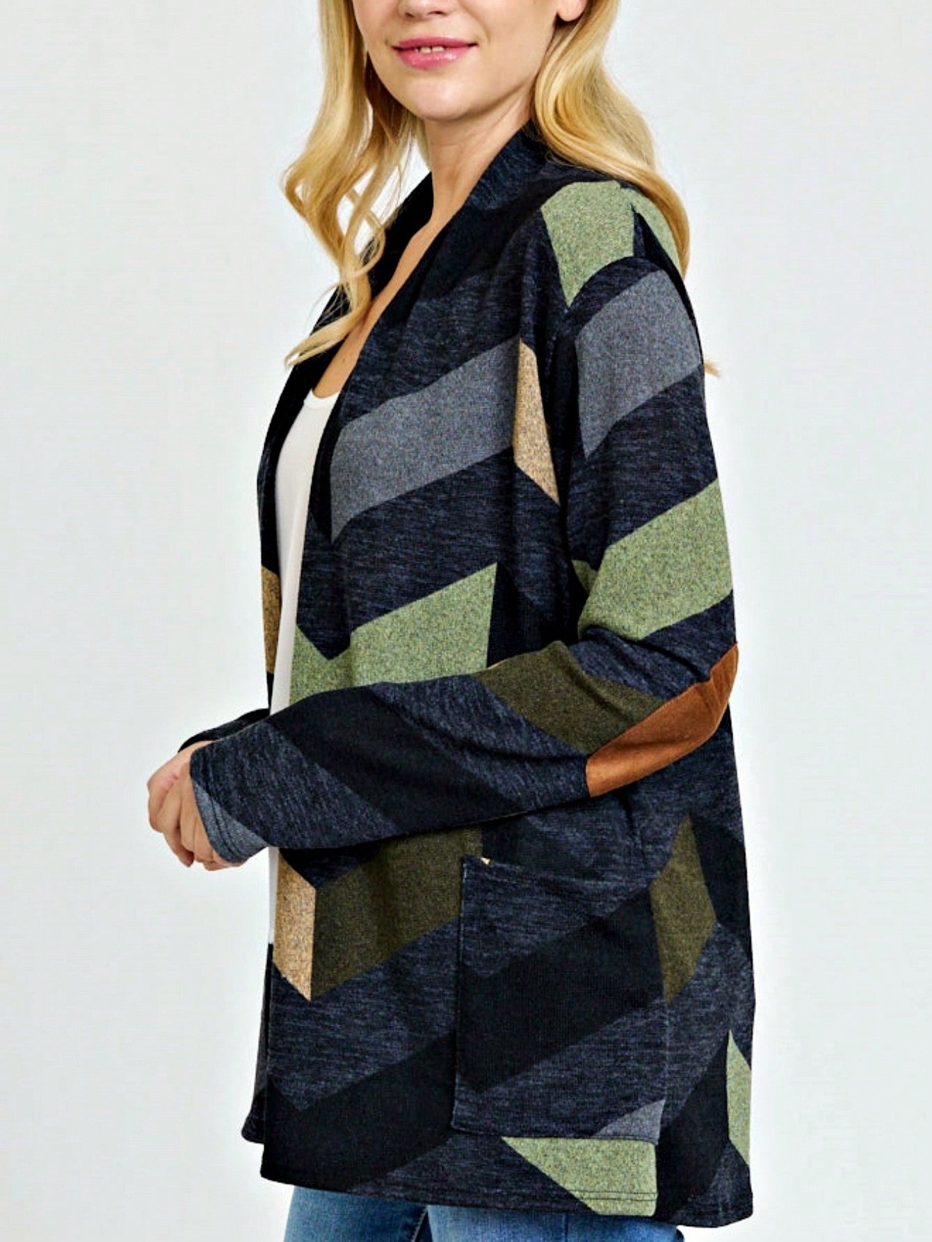 Boho Vintage Plaid Yellow Red Long Sleeve Cardigan With Pockets