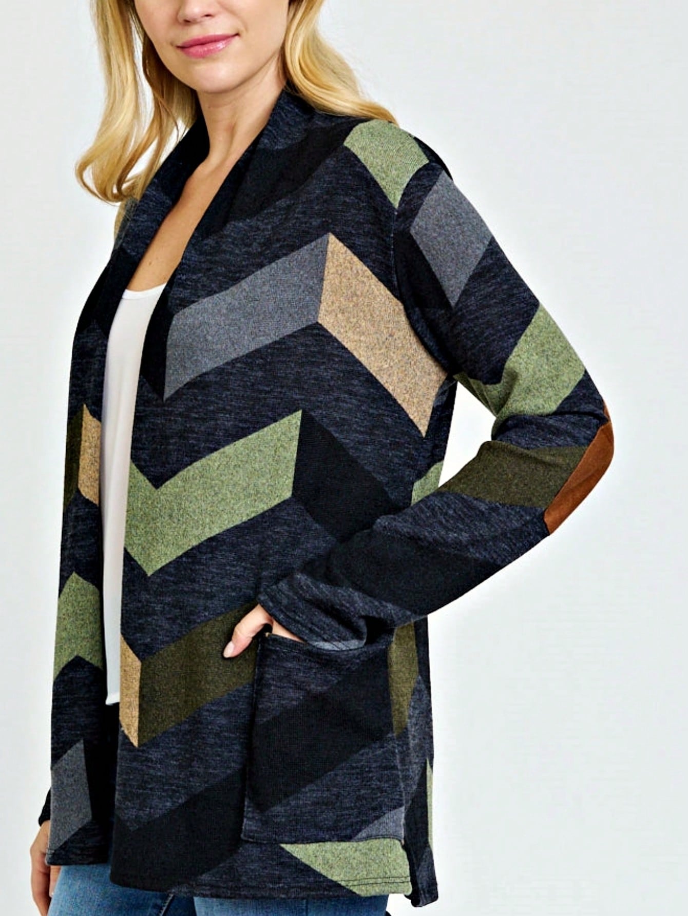 Boho Vintage Plaid Yellow Red Long Sleeve Cardigan With Pockets