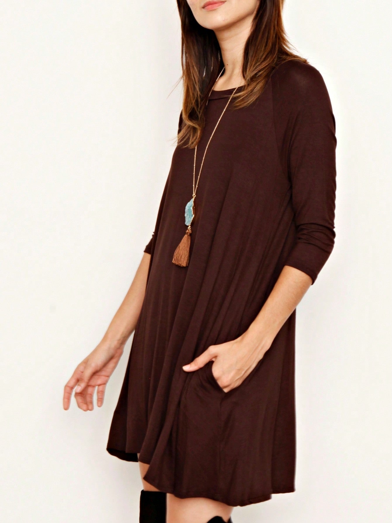 Boho Retro Solid Rayon Cool  Color Mini Dress Short Sleeves Grey Charcoal Olive Navy Small To 3XL Plus Curvy