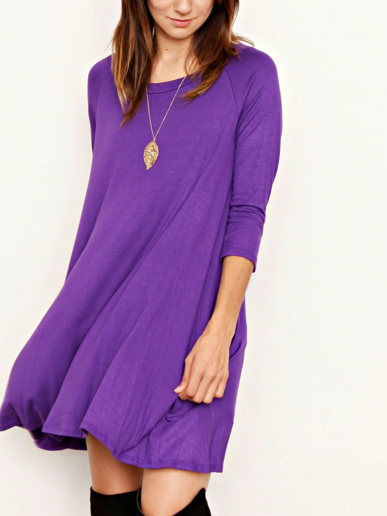 Boho Retro Solid Rayon Cool  Color Mini Dress Short Sleeves Grey Charcoal Olive Navy Small To 3XL Plus Curvy