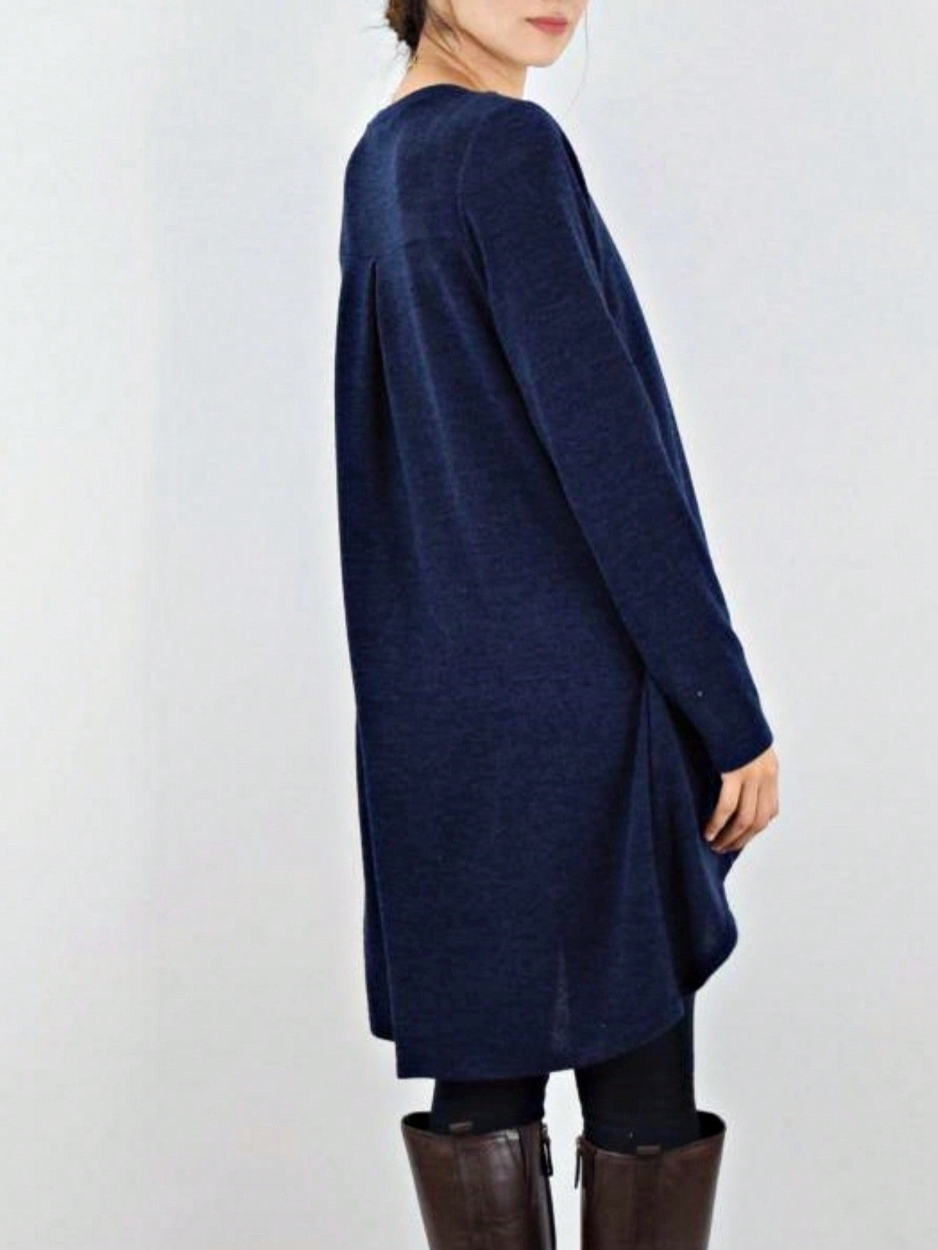 Boho Retro 90's Vintage Black Round Cowl Draped Neck Nordic Dolman Batwing Sleeve Poncho Cape Tunic Top Sweater Pullover