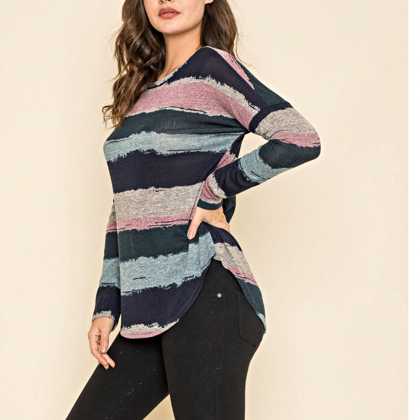 Boho Retro Knot Twisted Front Floral Polka Dot Top Blouse Shirt