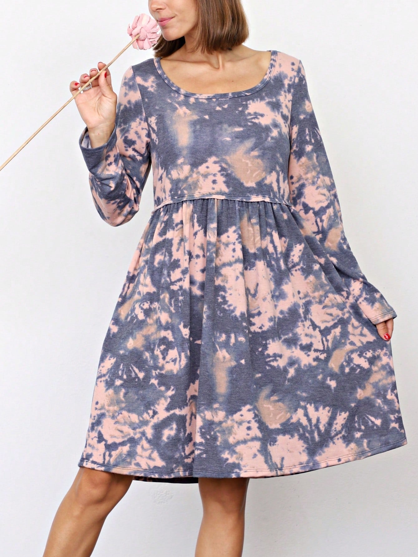 Boho Retro Solid Rayon Cool  Color Mini Dress Short Sleeves Grey Charcoal Olive Navy Small To 3XL Plus Curvy