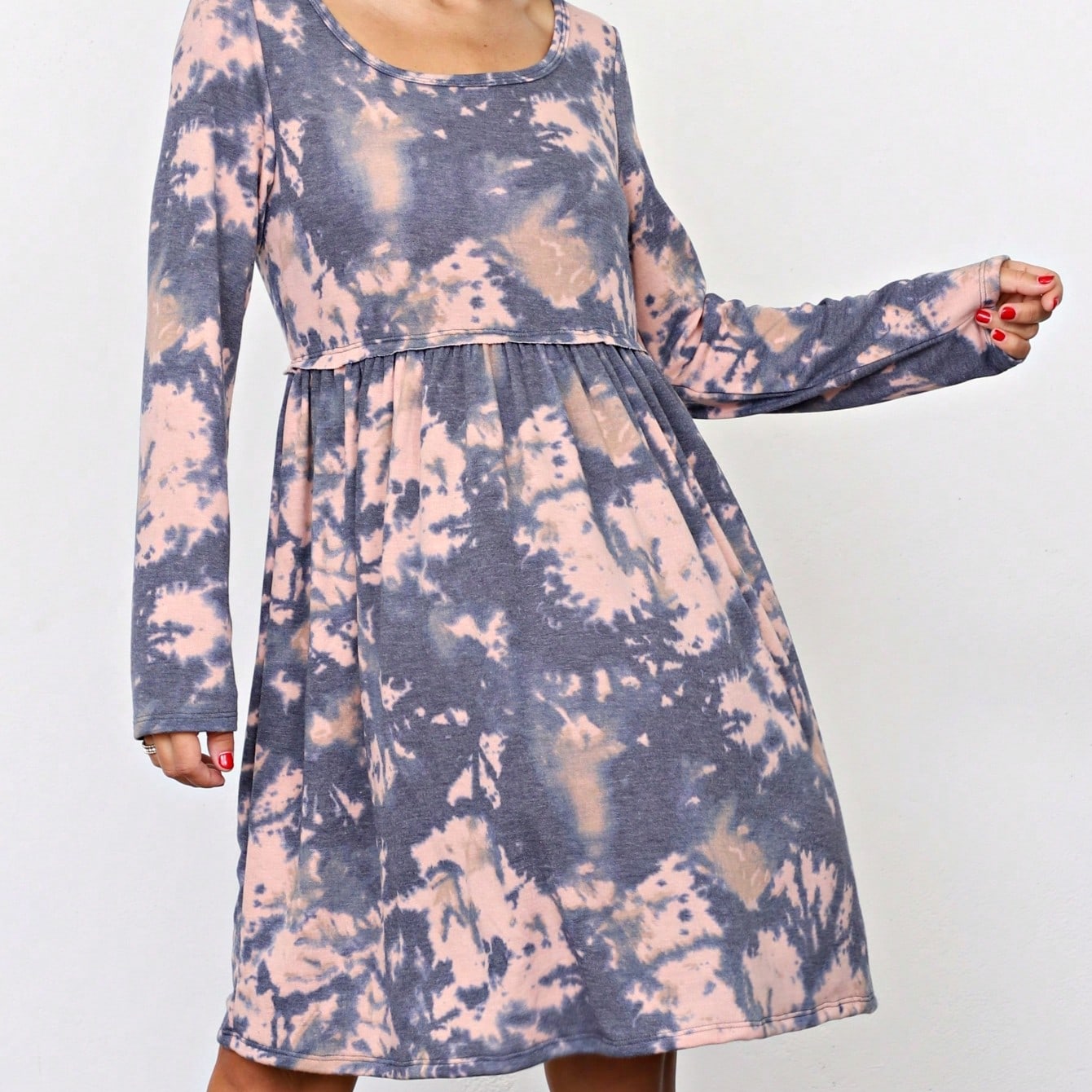 Boho Retro Solid Rayon Cool  Color Mini Dress Short Sleeves Grey Charcoal Olive Navy Small To 3XL Plus Curvy