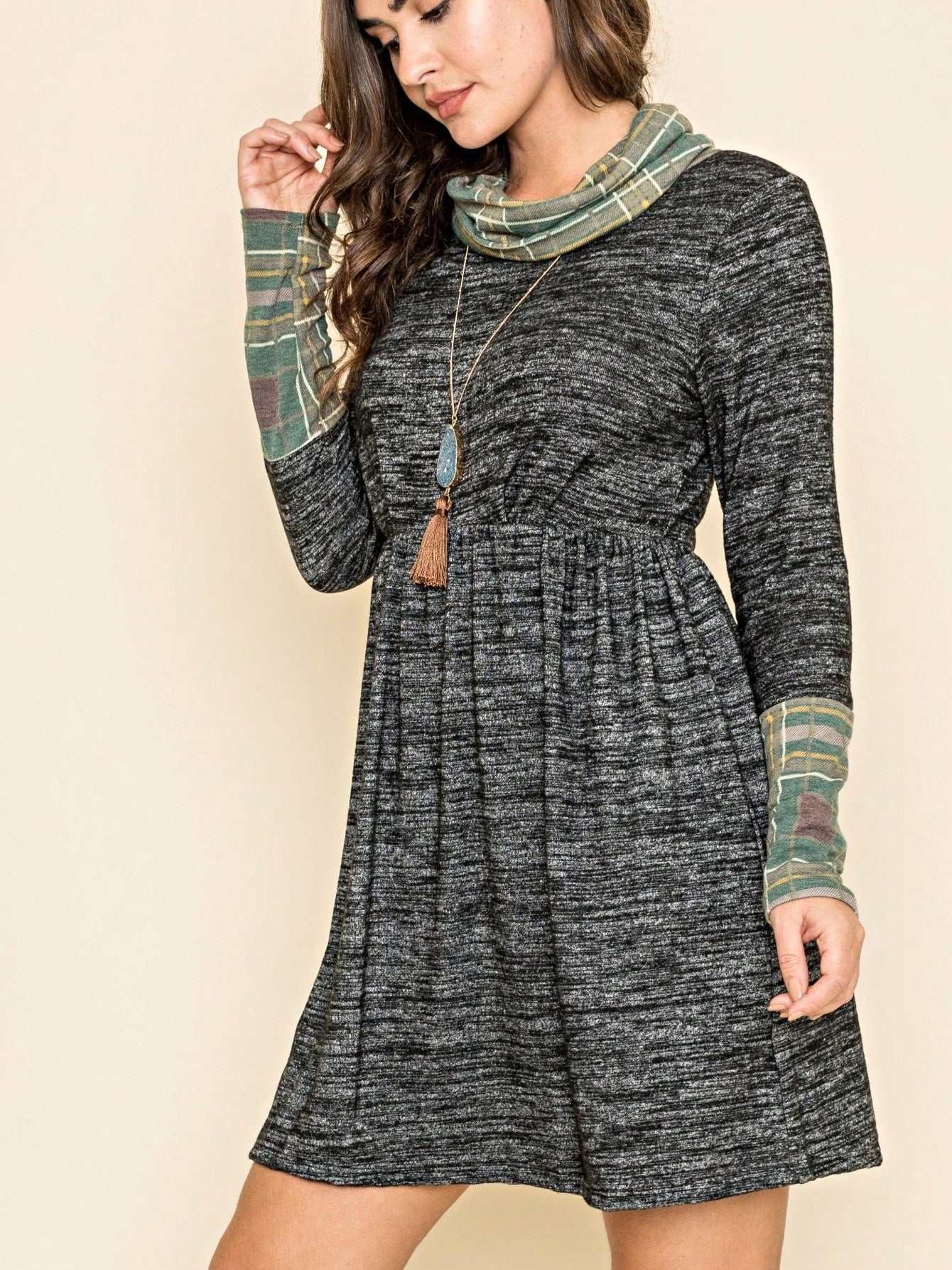 Summer Boho Retro Ditsy Floral  Notch Neck Bubble Sleeve Y2K Tiered Color Block Dress|  Small -3 XL